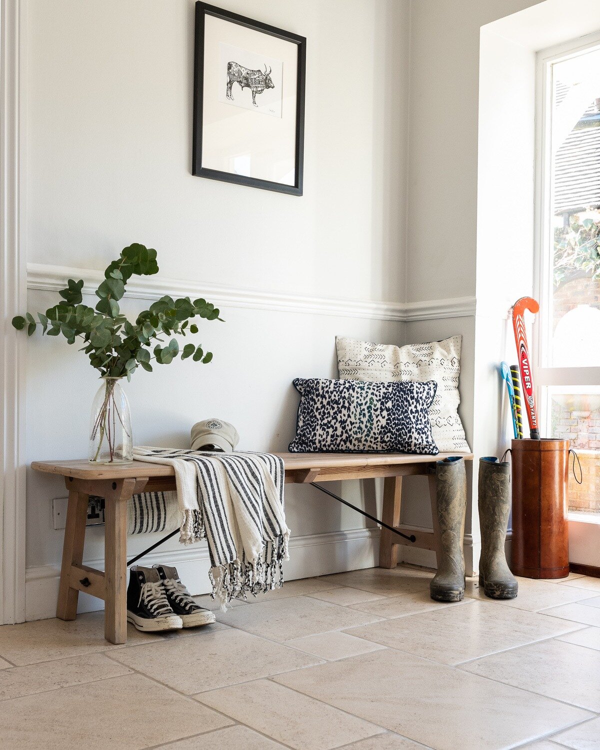 If you, like me, are a dog owner feeling the impending doom of mud as the autumn leaves begin the fall, you&rsquo;ll no doubt appreciate the joy of a space designed to comfortably put on and take off muddy boots.

Busy family homes like this one bene