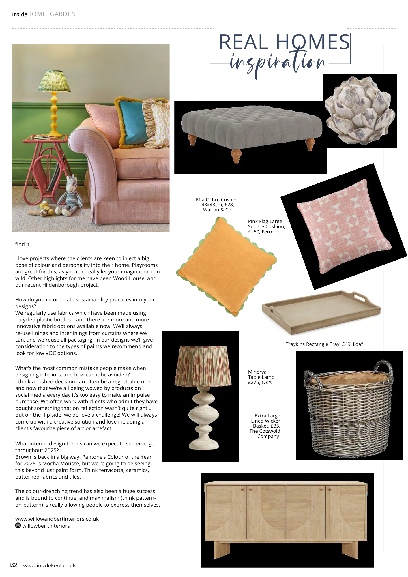 Press, Media and Collaboration Opportunities — WILLOW & BERT INTERIORS