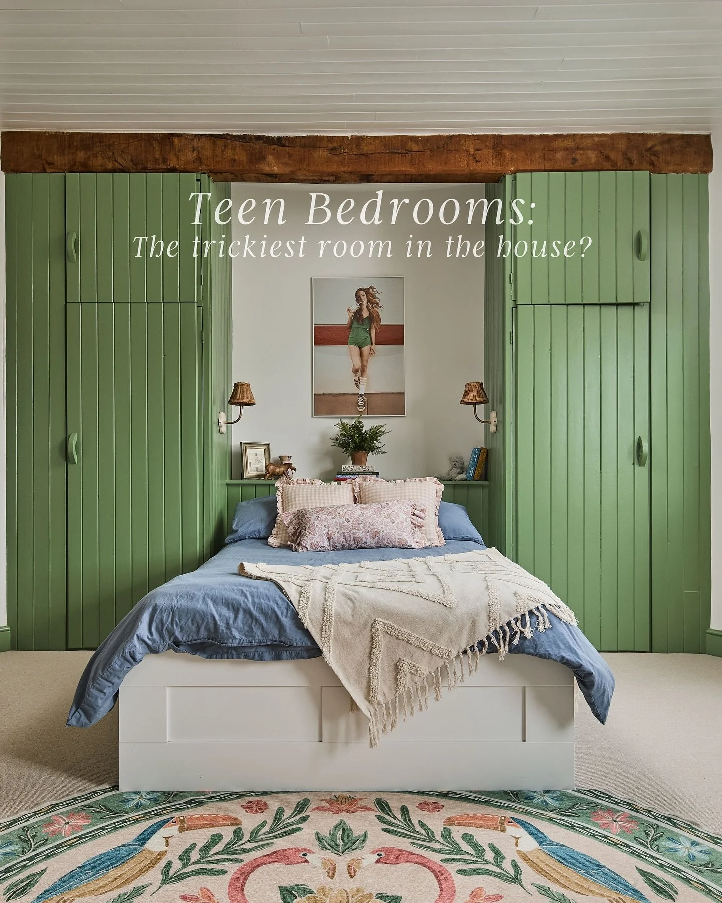 Teenage bedrooms

They&rsquo;re a minefield for parents because it&rsquo;s so important they have a space that feels like theirs, then all of a sudden they fly the nest!  I know the feeling all too well as I&rsquo;ve just waved my daughter off last m
