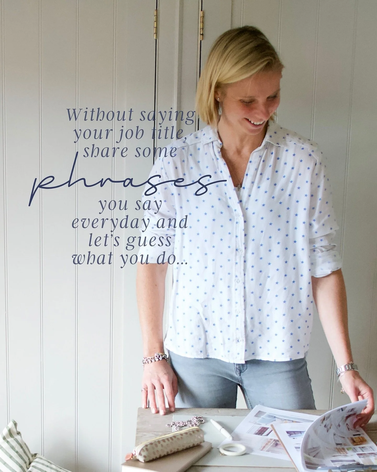 Broken record? A little!

Here are the things I say on repeat. Don&rsquo;t share your job title, just your most commonly used phrase in the comments and we&rsquo;ll see if we can guess what you do?
.
.
.
#kentinteriors #kentinteriordesigner #surreyin