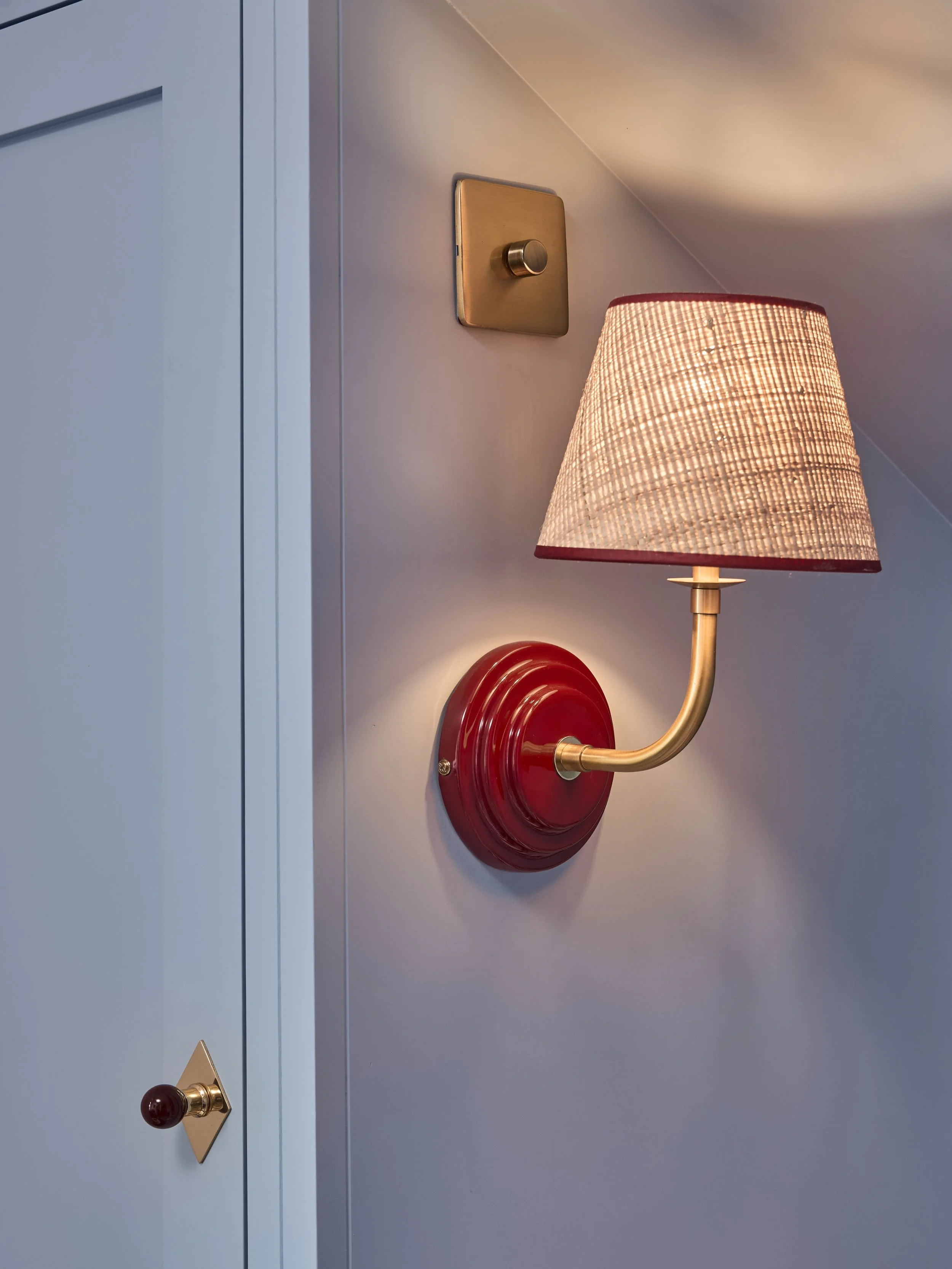 The Unexpected Red Theory strikes again.

When we designed this cosy sleeping area in our latest children&rsquo;s bedroom project in Tunbridge Wells, we knew we needed a pop of colour against the @farrowandball Lulworth Blue. Enter this bold, bright 