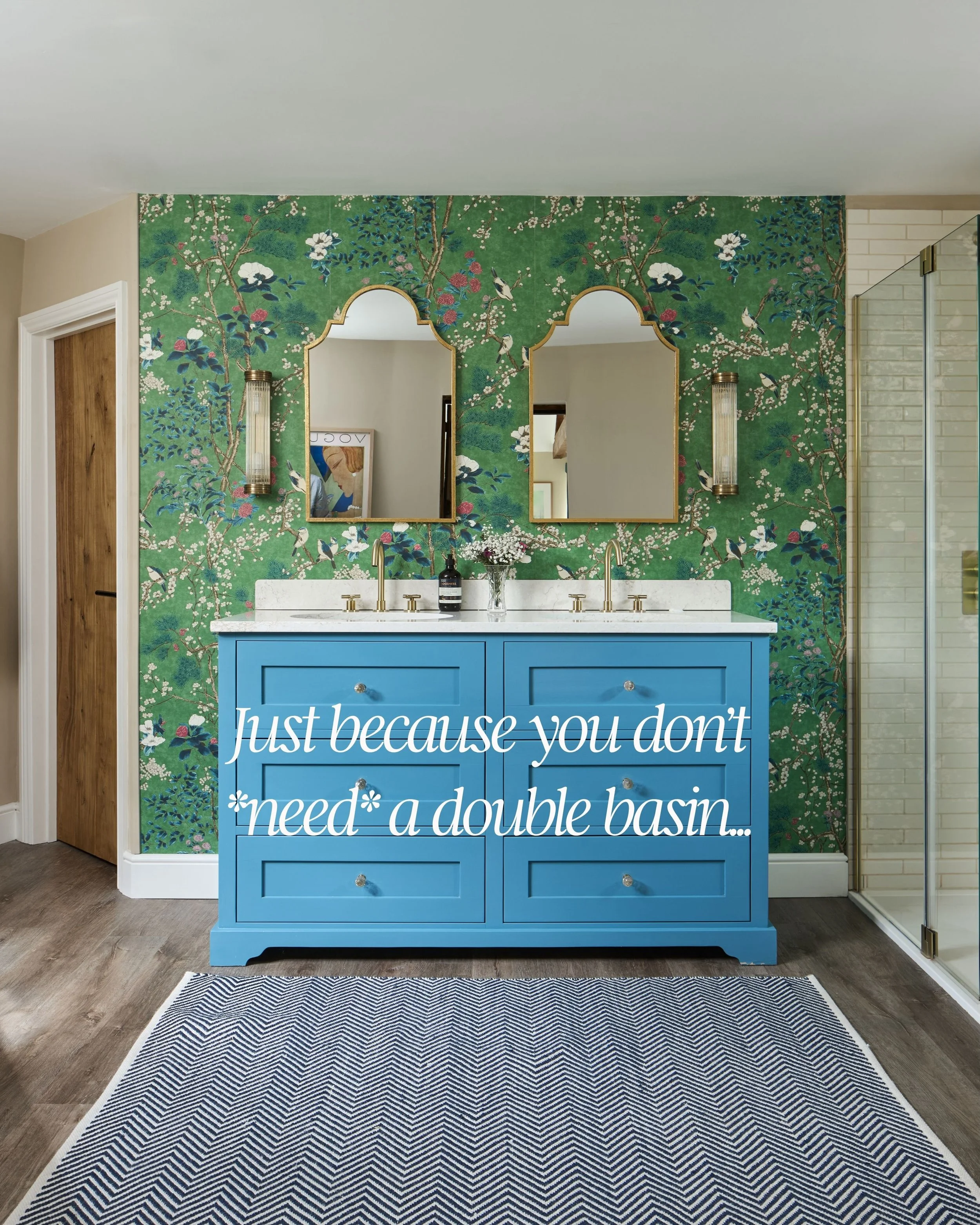 You&rsquo;re on holiday.

Both getting ready at the same time.

You&rsquo;re brushing your teeth. They&rsquo;re doing their hair. Both using the mirror.

Nobody&rsquo;s waiting. Nobody&rsquo;s being jostled out of the way as toothpaste dribbles down 