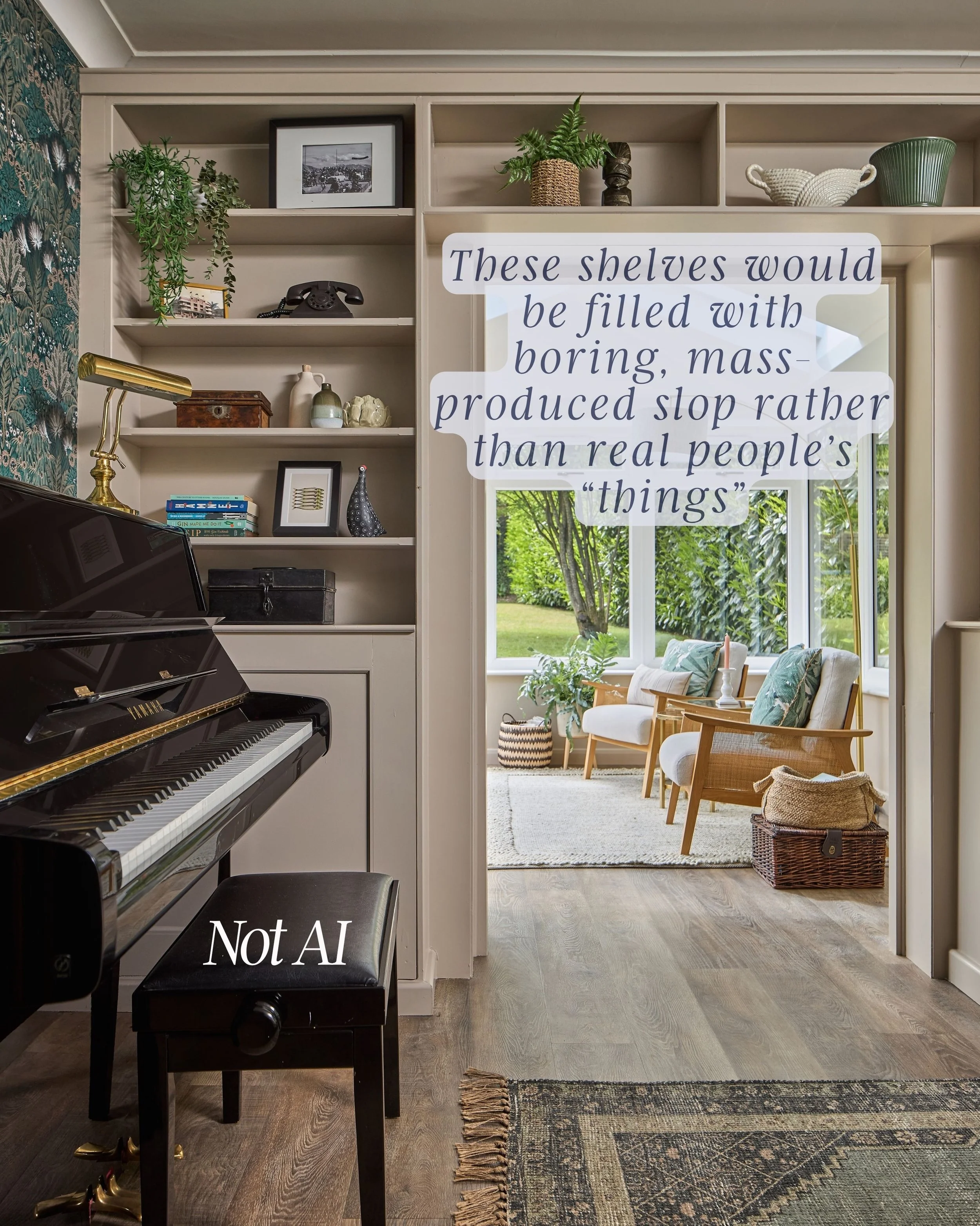 Inspired by @wardrobe44_shop and @40plusnotgivingupyet we&rsquo;re celebrating the &ldquo;real life&rdquo; in our &ldquo;real life homes&rdquo;. We&rsquo;re happy to see AI flagging on posts - it&rsquo;s demoralising to see &ldquo;perfect&rdquo; home