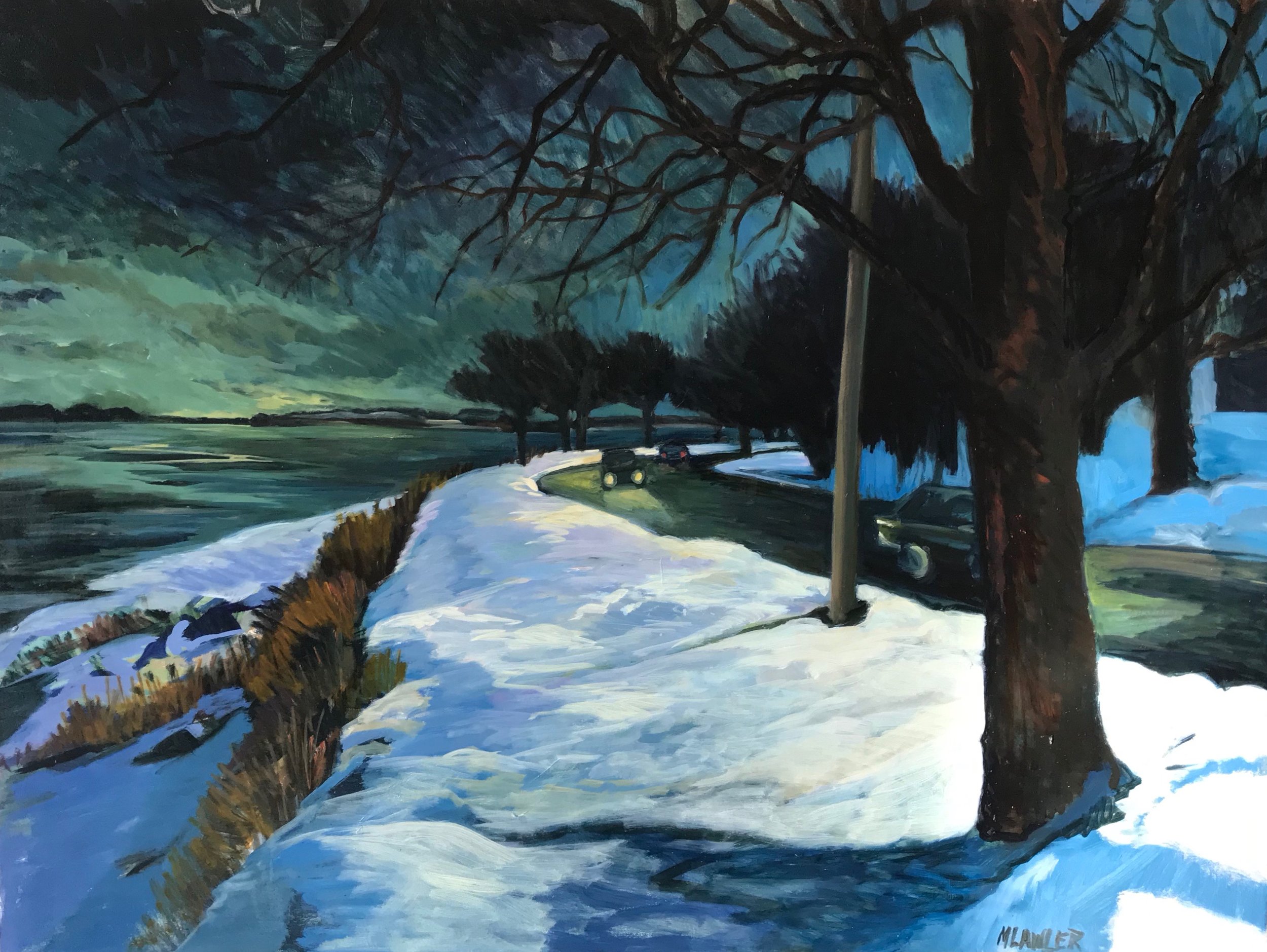 Back Bay, oil on panel, 30”x 40”