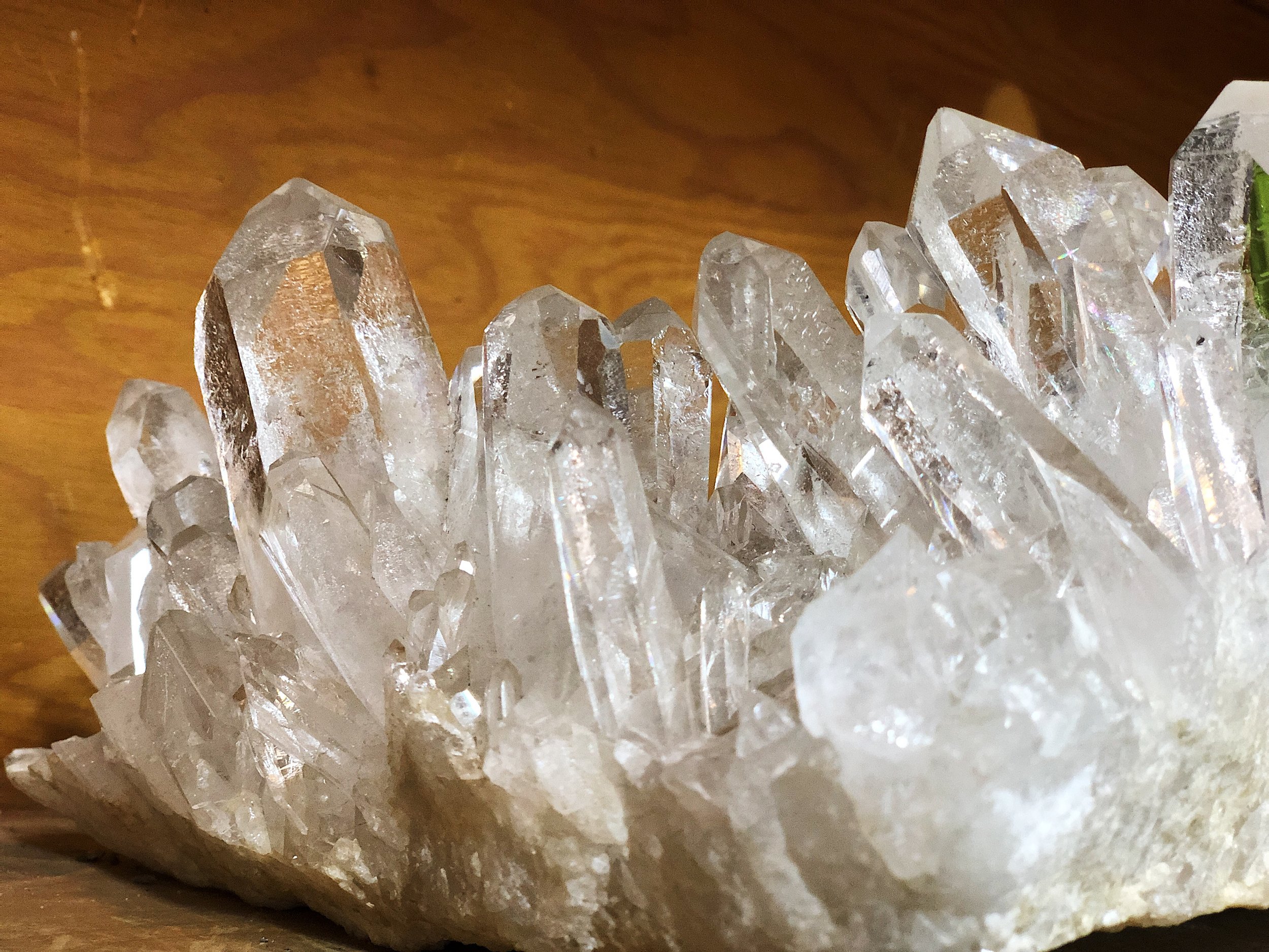 Large Quartz Crystal uncleaned with Internal Rainbows