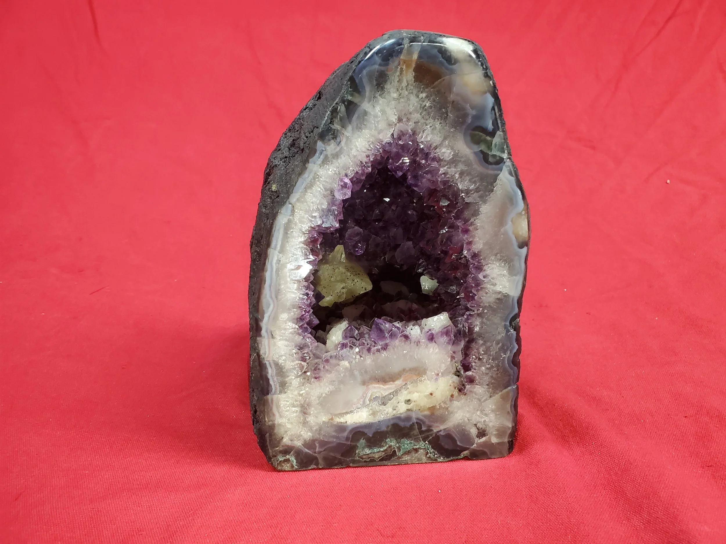 #37. Small Amethyst Cathedral with Dogtooth Calcite