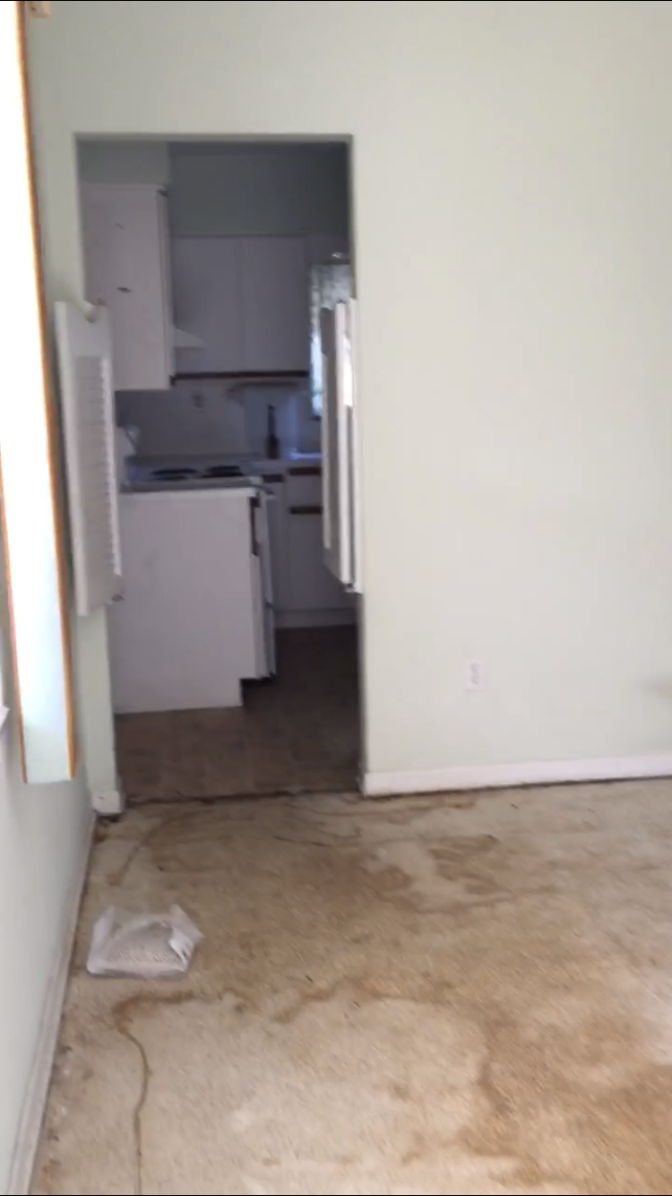  View from entry to the kitchen, these walls were removed to create a “great” room. 