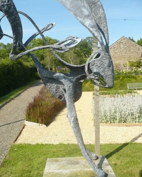 Rachel Wood, Skippity Hop 2014, Galvanised Steel on wood base, unique