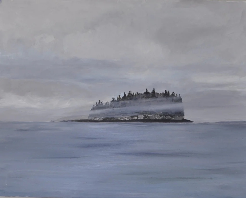Fog-Kissed Island, Penobscot Bay - 11" x 14" (oil on panel) SOLD
