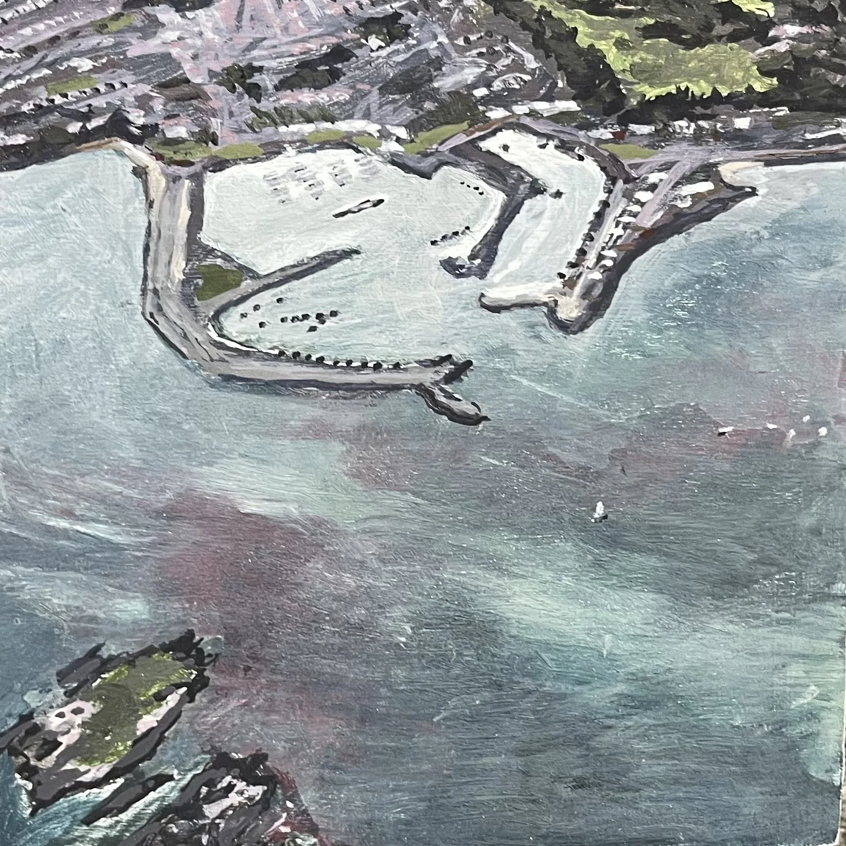 Howth - (oil on panel) - 4" x 4" - $195