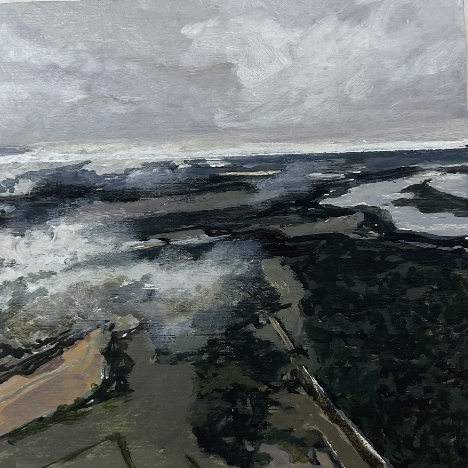 Clouds - 4" x 4" (oil on panel) - $175