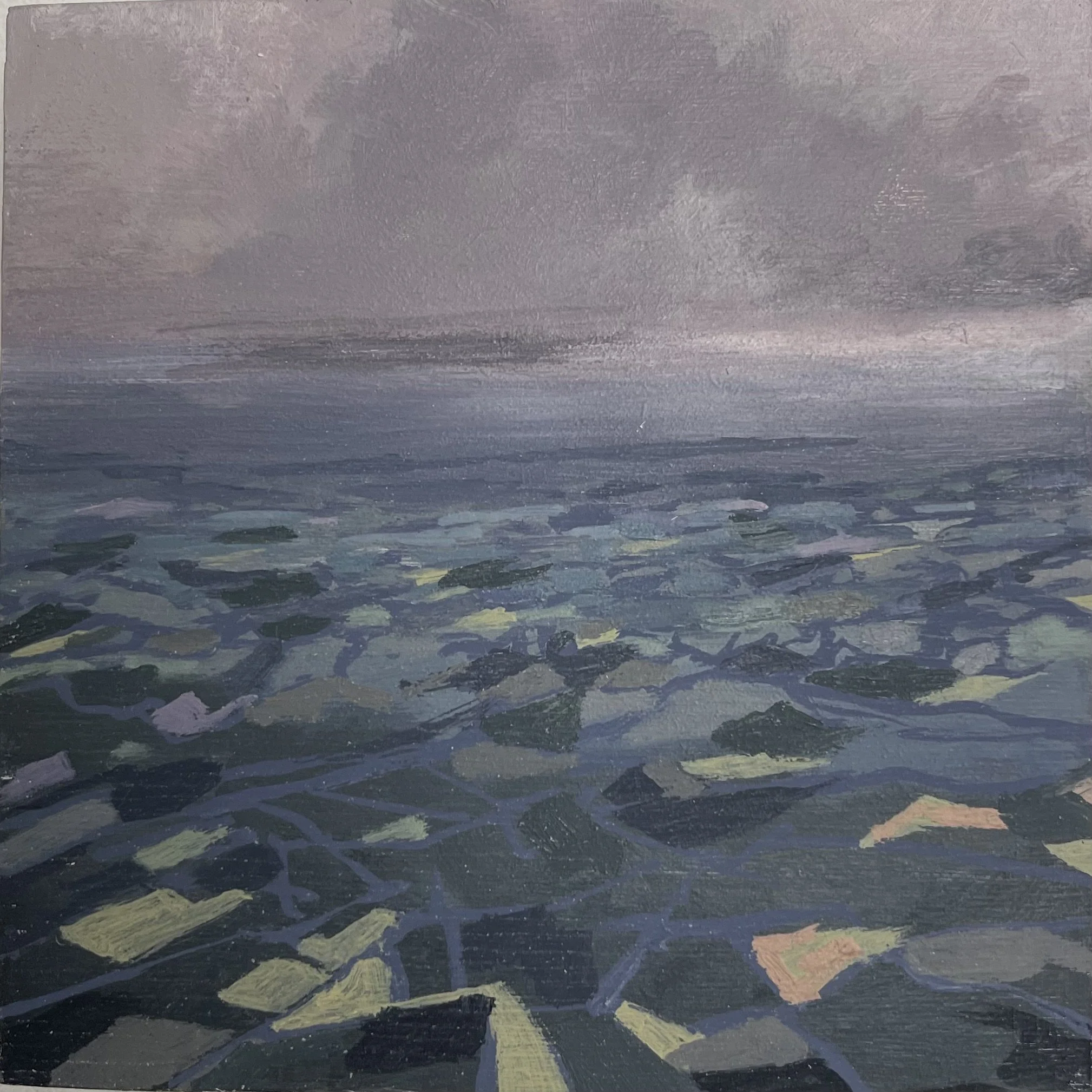 Fields - 4" x 4" (oil on panel) - $195