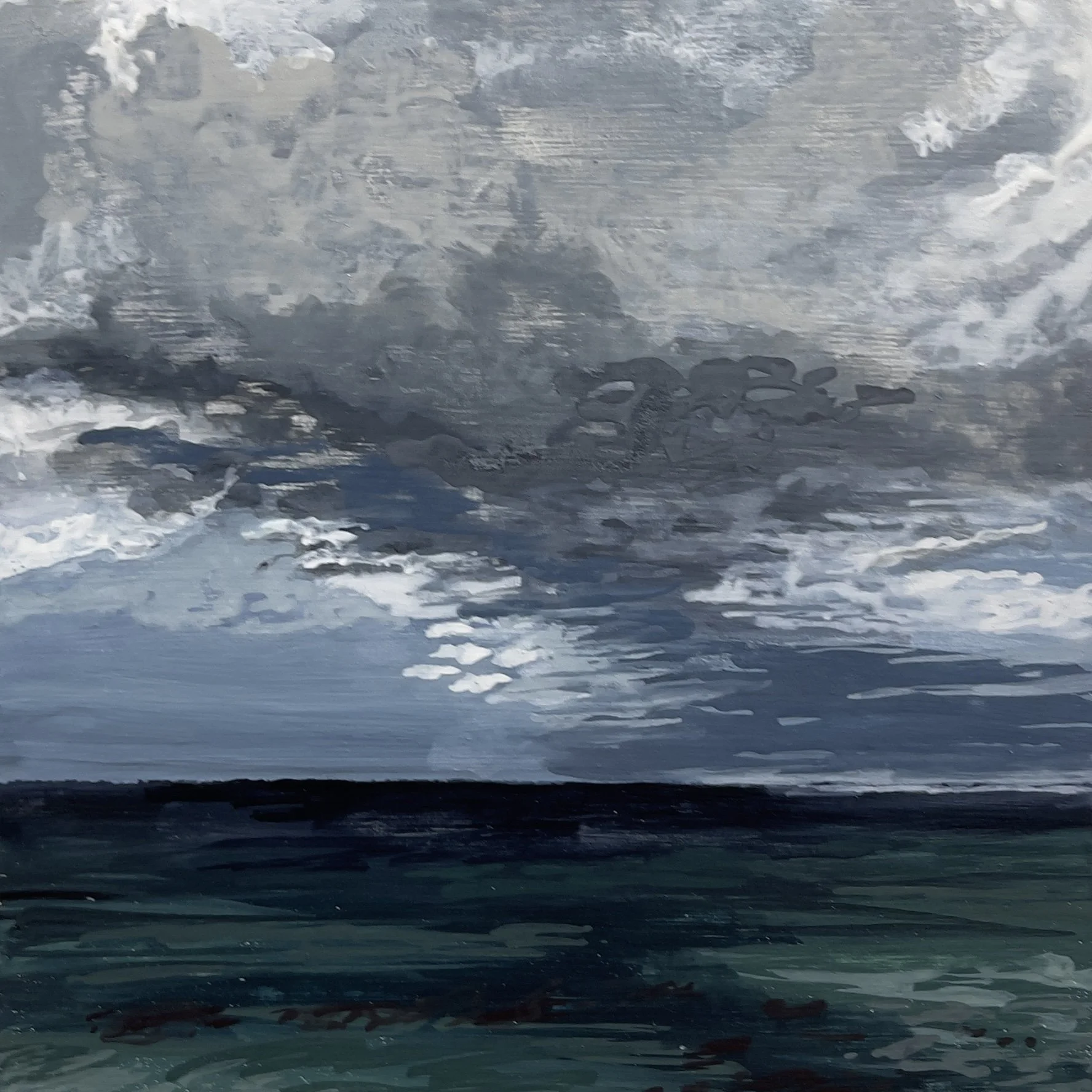 Thunderstorm at Sea - 4" x 4" (gouache on panel) - $125 (Copy)