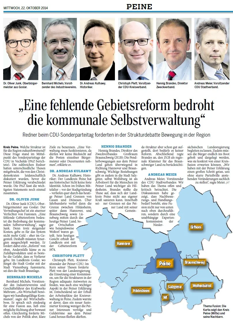 Strukturdebatte dringend erforderlich und diese bitte nicht durch Aussagen wie “wir haben nur eine 1-Stimmen-Mehrheit im Parlament und können deshalb nicht” oder “die Verletzungen der Gebietsreformen der 70er sind noch nicht überwunden” verhindern.