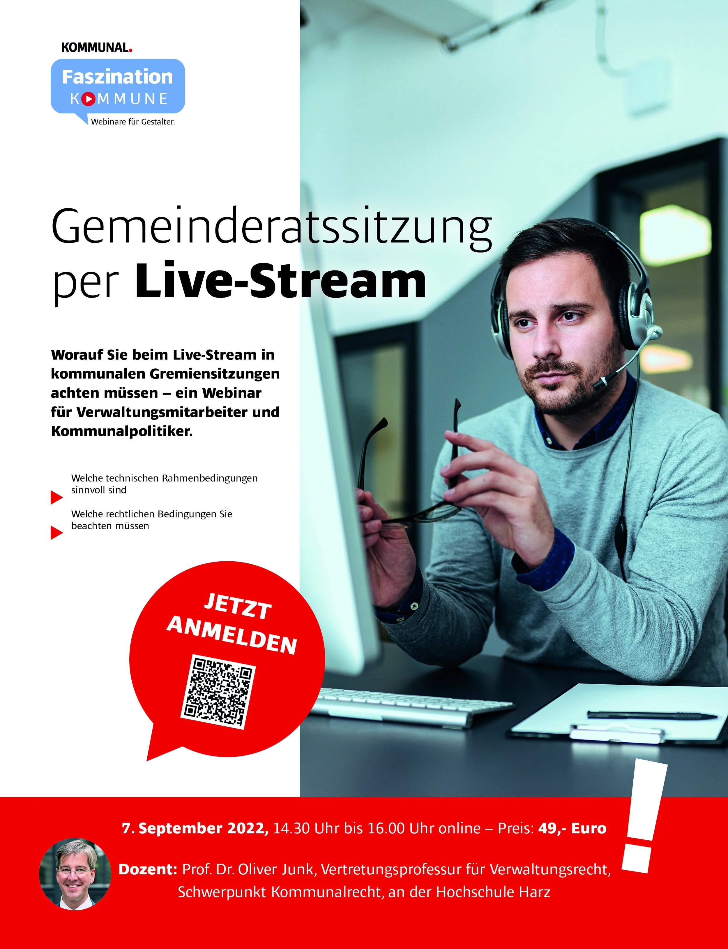 Webinar zu Live-Streaming von Ratssitzungen