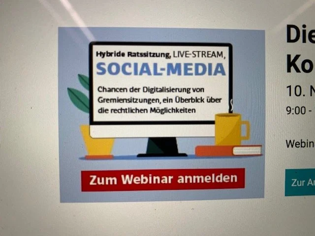 Einladung zum Webinar: Digitalisierung kommunaler Gremienarbeit 