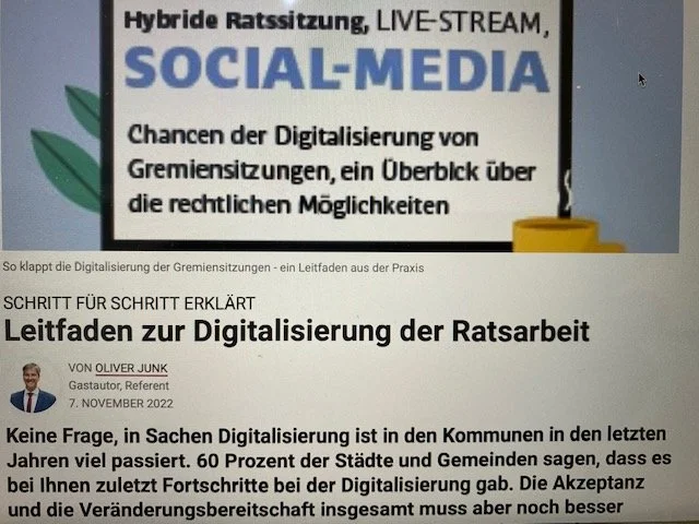 Leitfaden zur Digitalisierung kommunaler Gremienarbeit  - Gastbeitrag für Kommunal.de