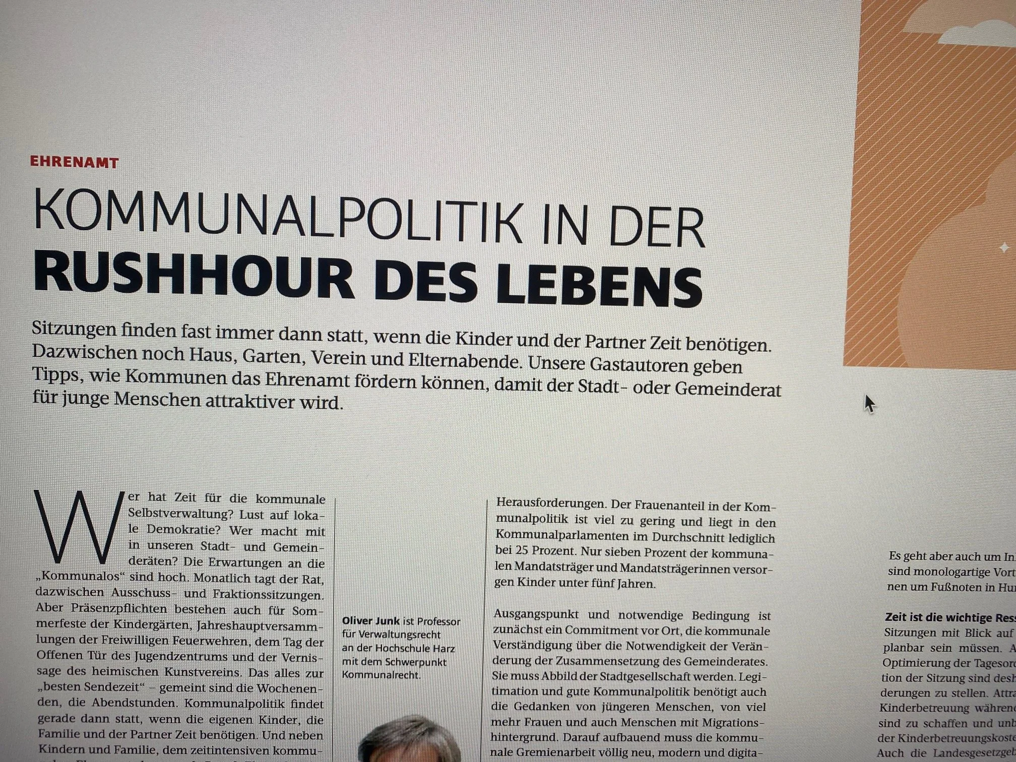 Das kommunale Mandat in der Rushhour des Lebens