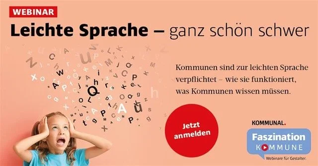 Angebot zum Webinar: LEICHTE SPRACHE IST GANZ SCHÖN SCHWER