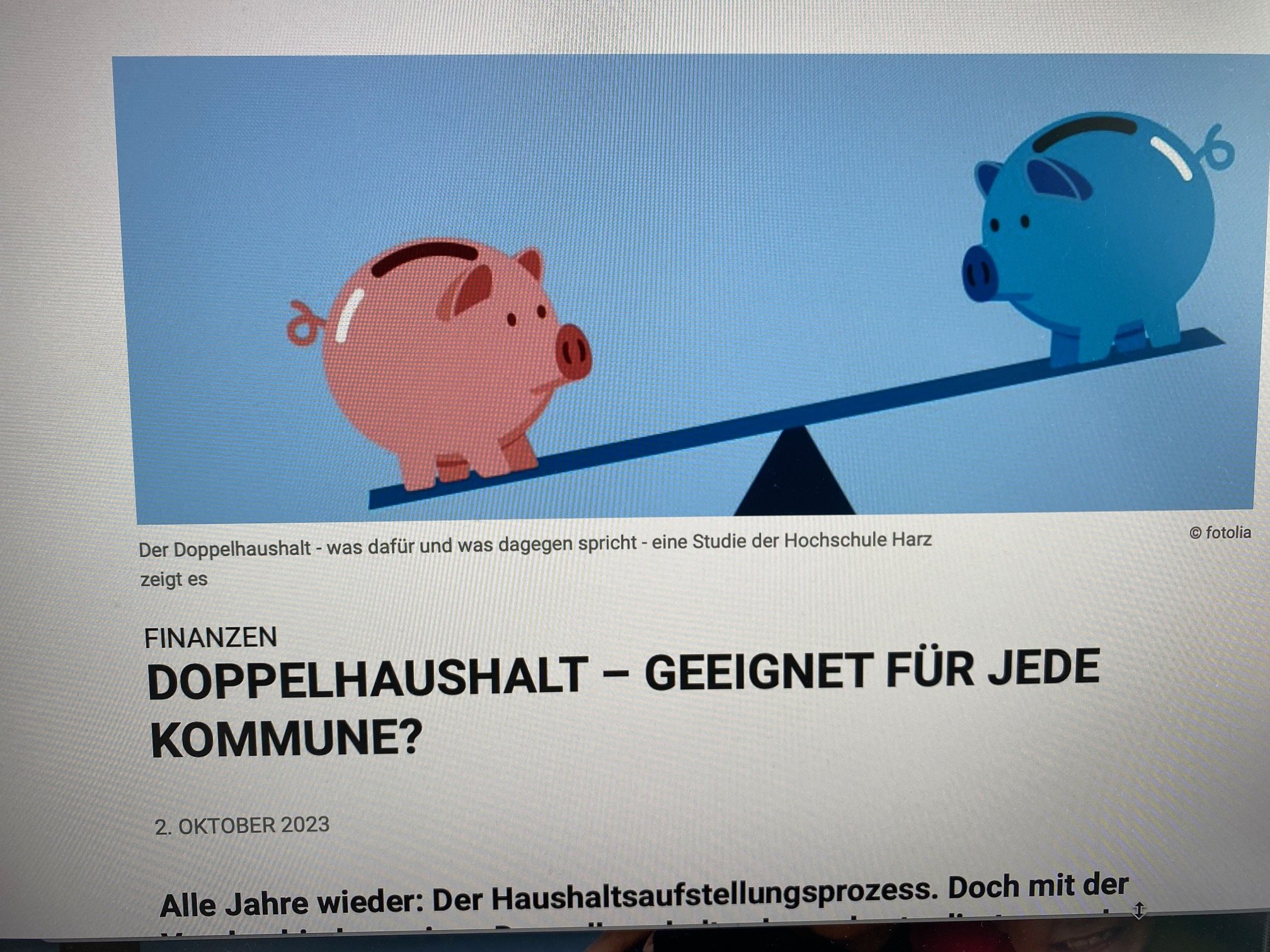 Doppelhaushalt auf Probe?