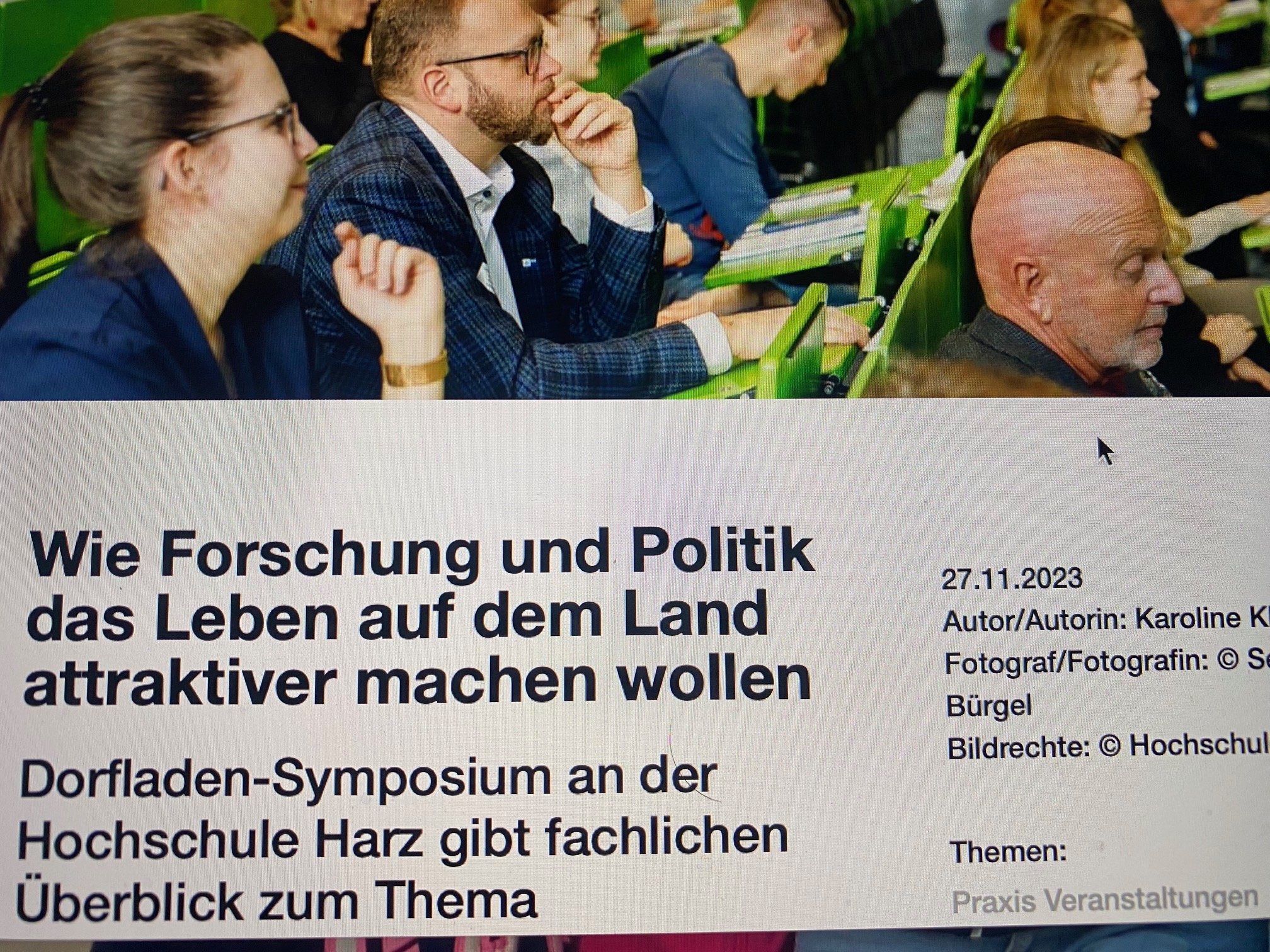 Vortrag zu den speziellen Herausforderungen kleiner Städte 