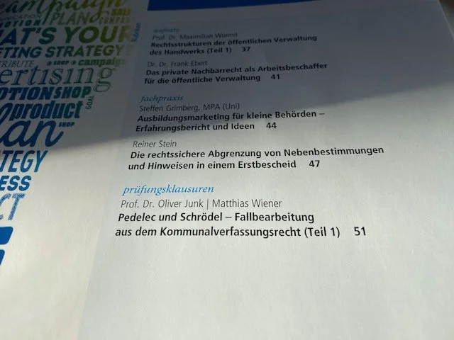 "Pedelec und Schrödel", Fallbearbeitung, (Beitrag in apf 2/2024)