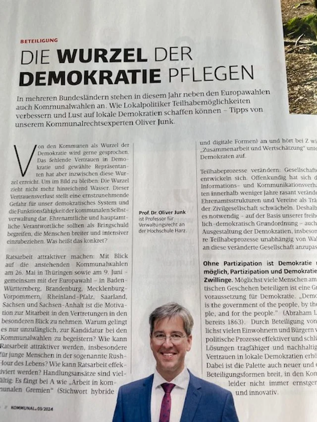 Beitrag in Kommunal. 03/2024 zur Verbesserung von Partizipationsprozessen