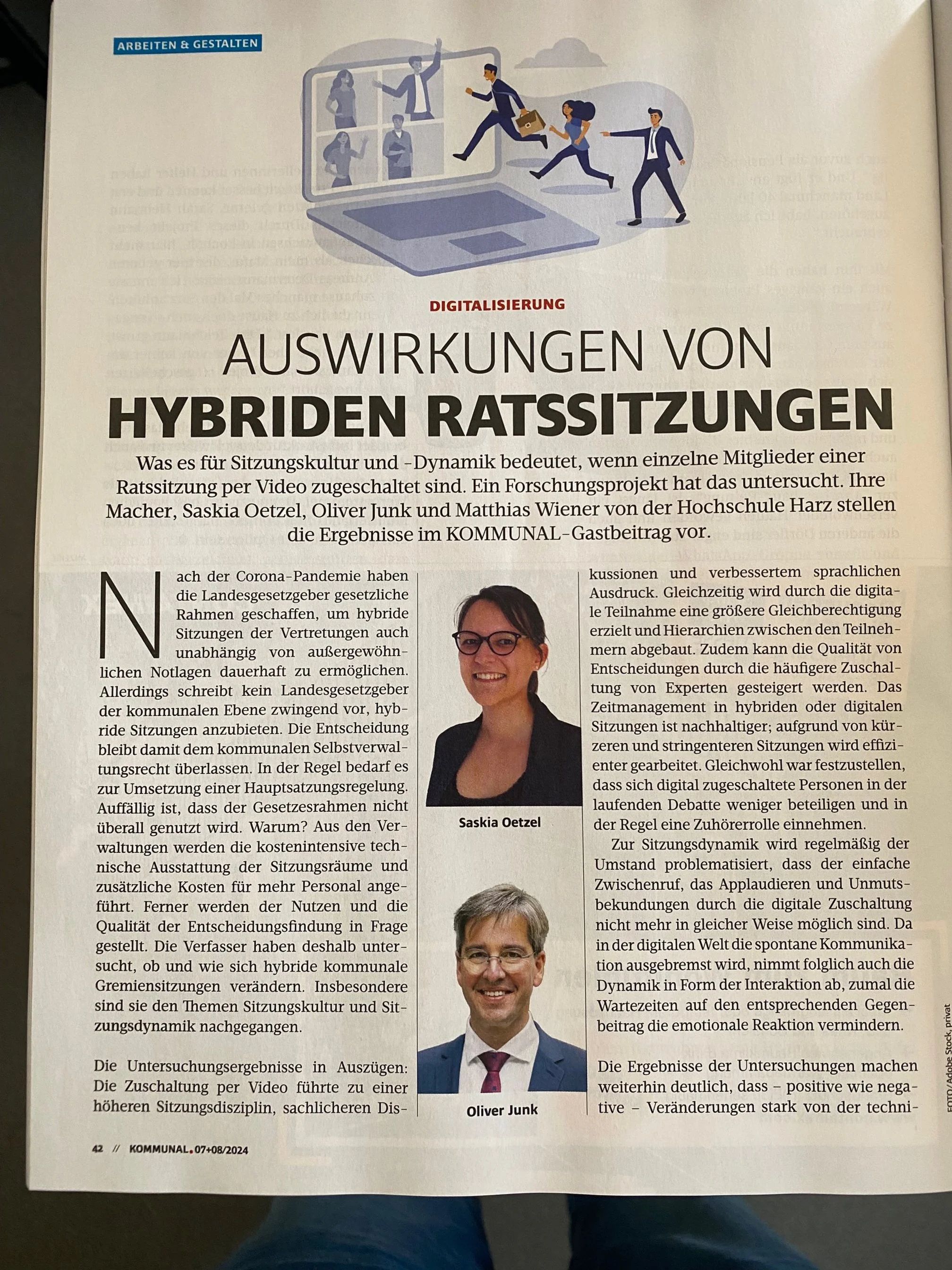 "Auswirkungen von hybriden Ratssitzungen"