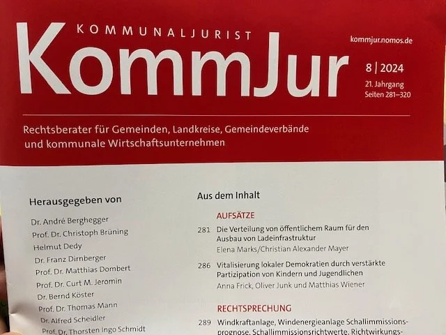 Beitrag im Kommunaljuristen zur Vitalisierung lokaler Demokratien durch verstärkte Partizipation von Kindern und Jugendlichen