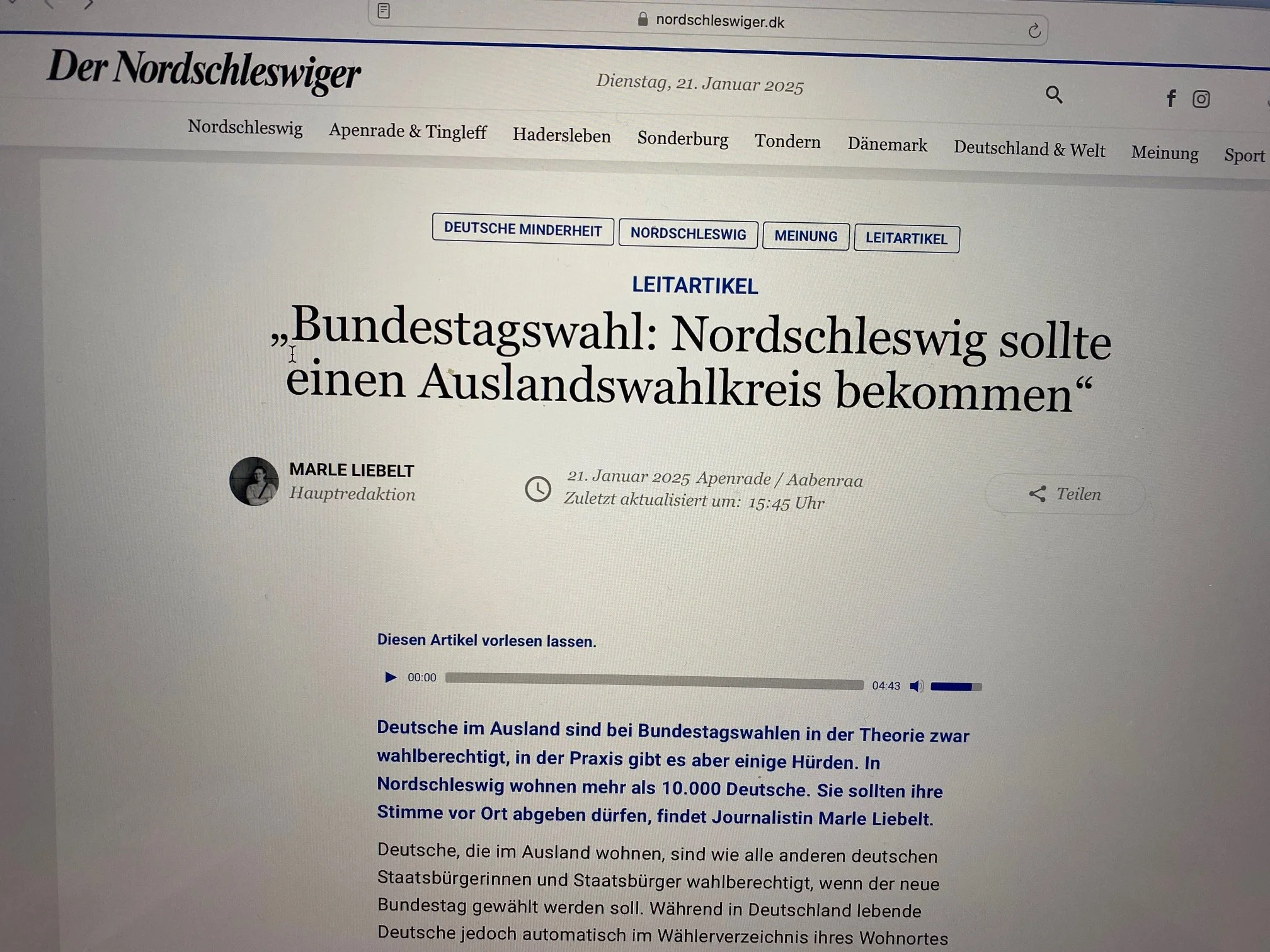 "Echte Wahlmöglichkeit für Auslandsdeutsche"