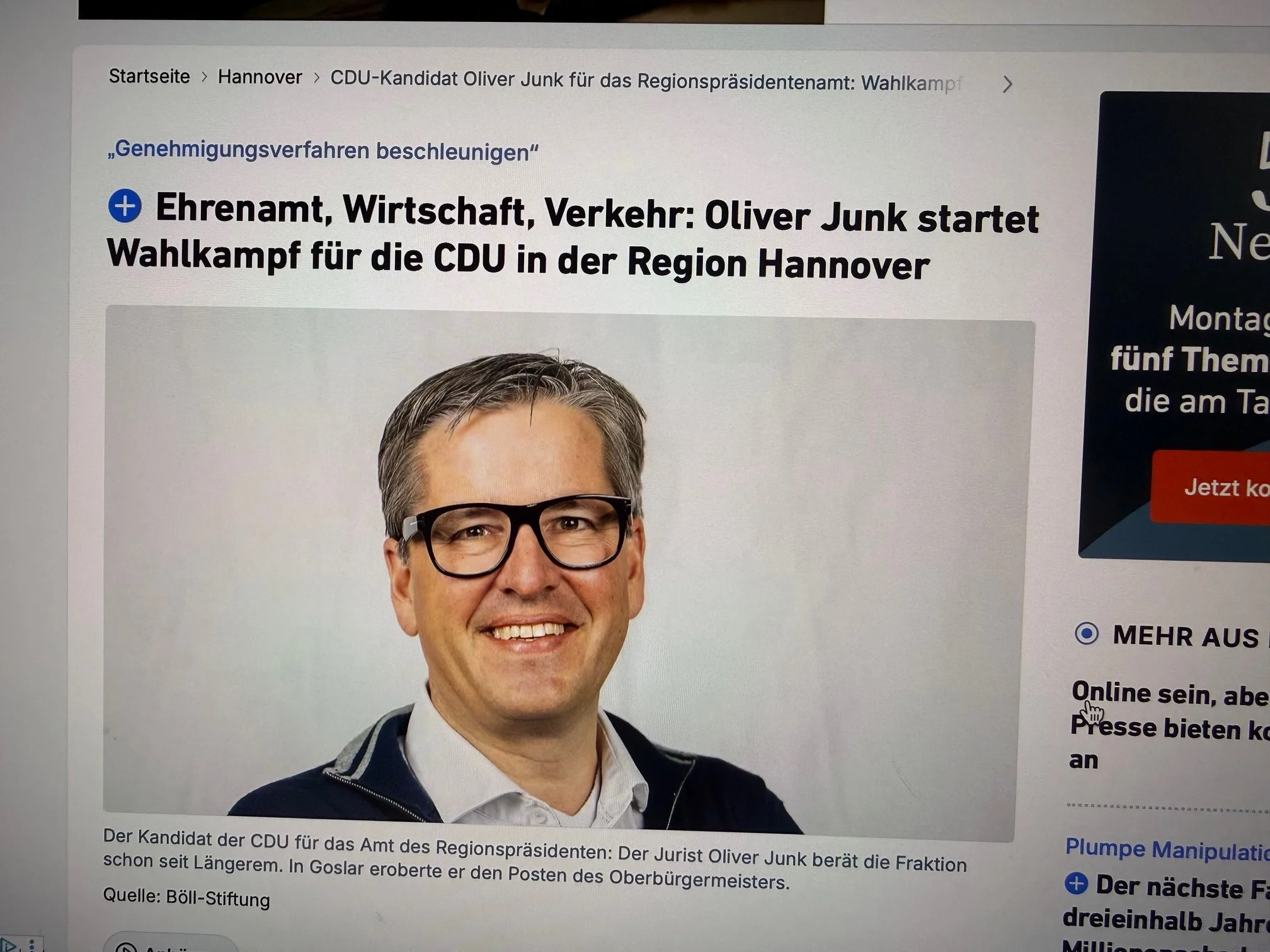 Ehrenamt und Arbeit - Junk startet in den Wahlkampf