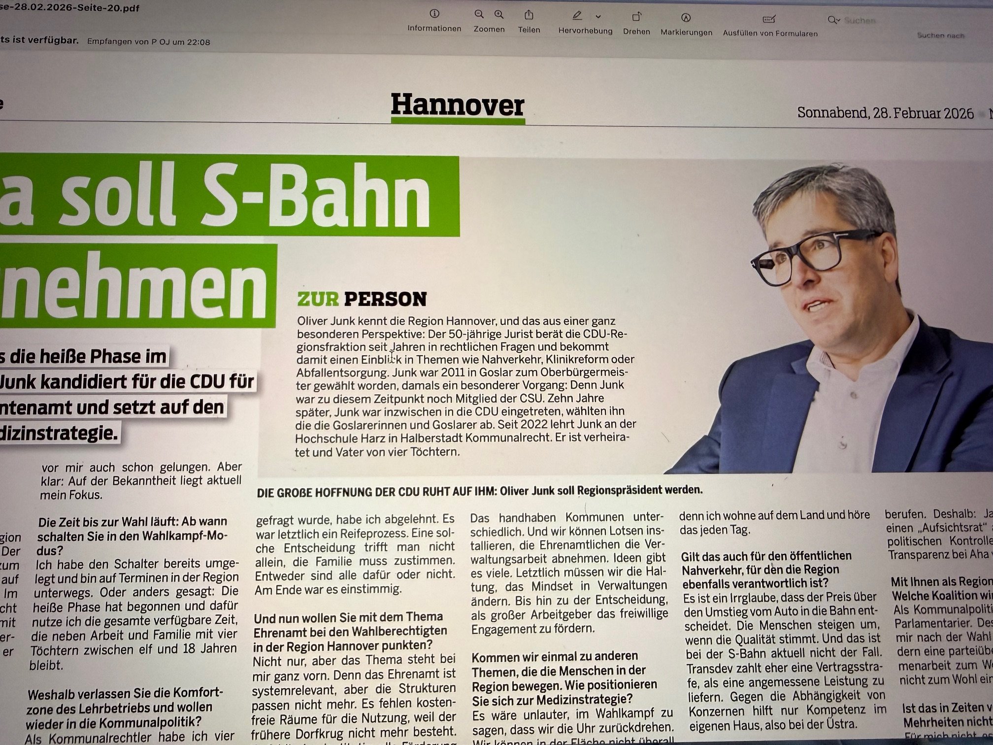 Interview HAZ und Neue Presse (27.02.2026)