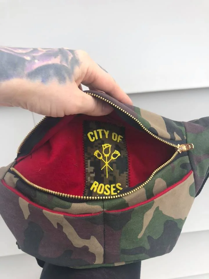 Our “HIDDEN IN PLAIN SIGHT” sustainable camo fanny packs. Coming soon.