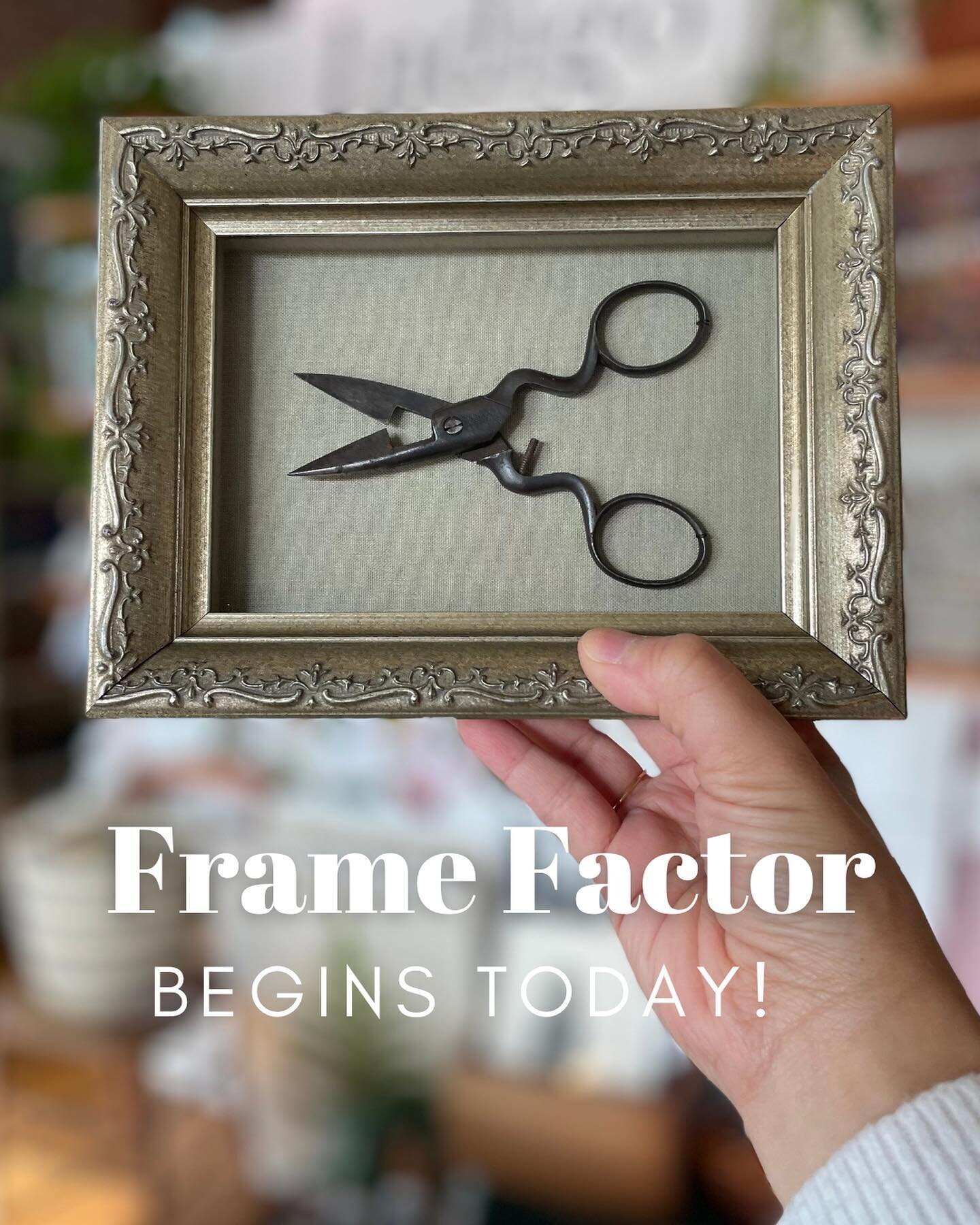 Today is the day! Bring in your Frame Factor pieces now until Saturday!

Frame Factor is where you can bring in items smaller and no thicker than your hand. You&rsquo;ll fill out a short form telling us about the piece and we will design a frame for 