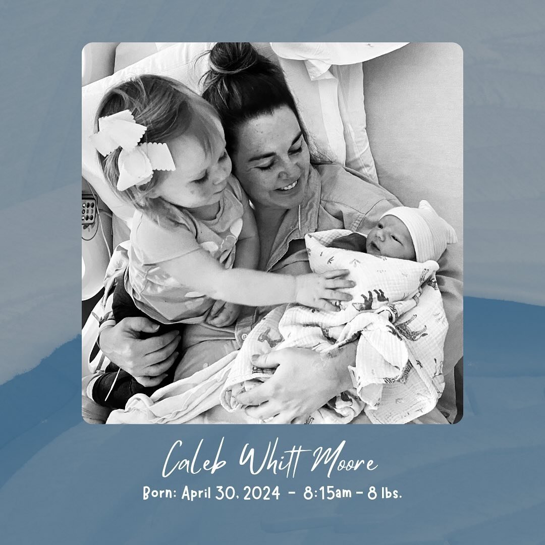 We are excited to welcome the newest member of the Indigo Family! Caleb Whitt Moore was born 4/30 at 8:15am. Melissa and David are so excited and are grateful for everyone&rsquo;s prayers and well wishes.

We are so delighted for Melissa and her grow