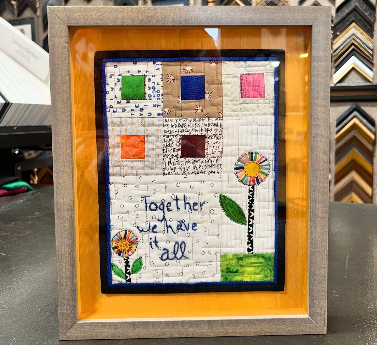 Indigo 🤝 Yellow Framing 

#indigocustomframing #artisanmarket #customframing #yellowframing #andersonsc