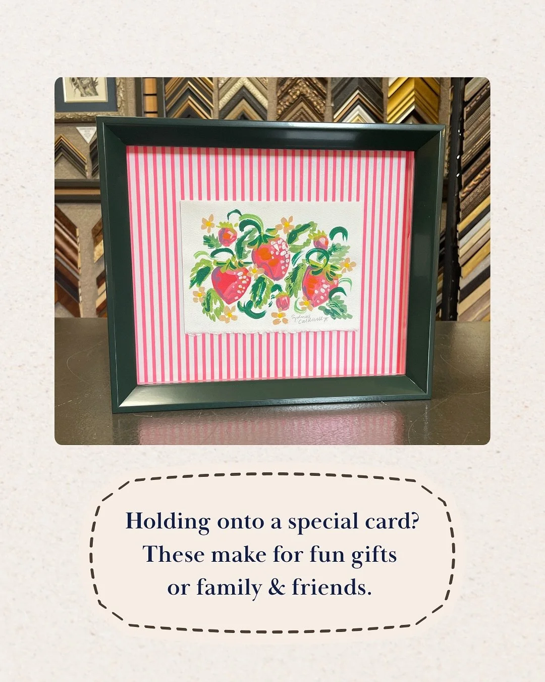 It&rsquo;s that time of year to begin thinking of items you may want to frame as gifts during the holidays!
We&rsquo;ve put together some custom framing ideas that would make anyone in your life feel loved!

#indigocustomframing #artisanmarket #custo
