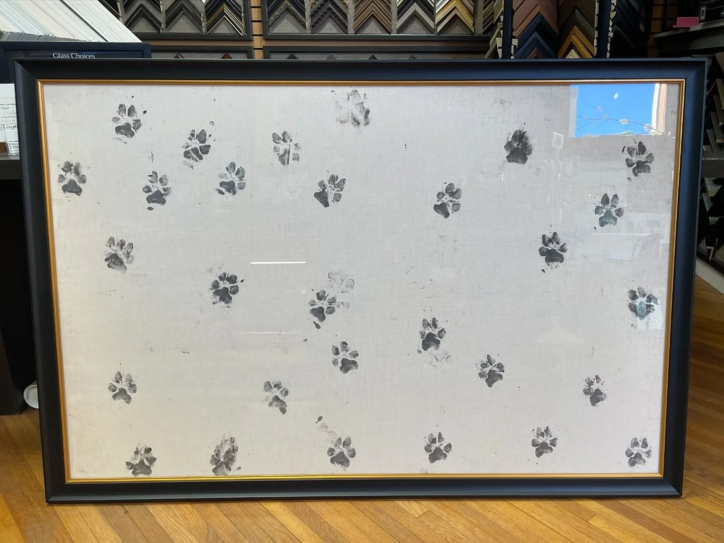 Honoring your best furry friends means the world to us. 🤍 

#customframing #petframing #bestfriend #indigocustomframing #seeshockcity #artisanmarket