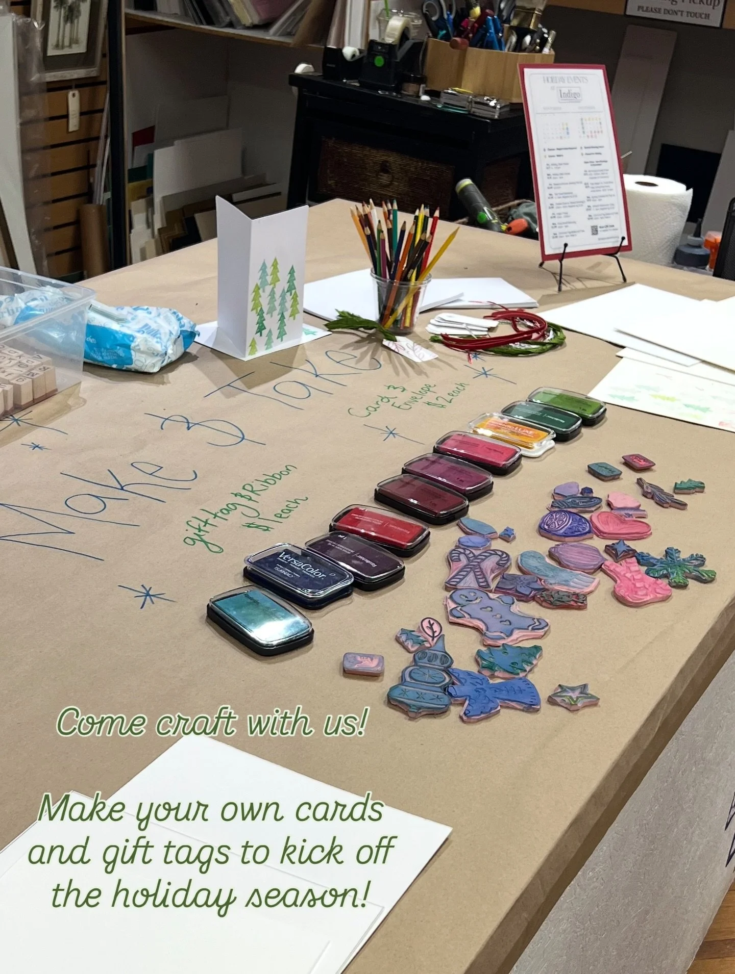 Celebrate Shop Small Saturday with a little creativity! Stop in anytime 10-4 and make your own gift tags and holiday cards!

#downtownanderson #shopsmall