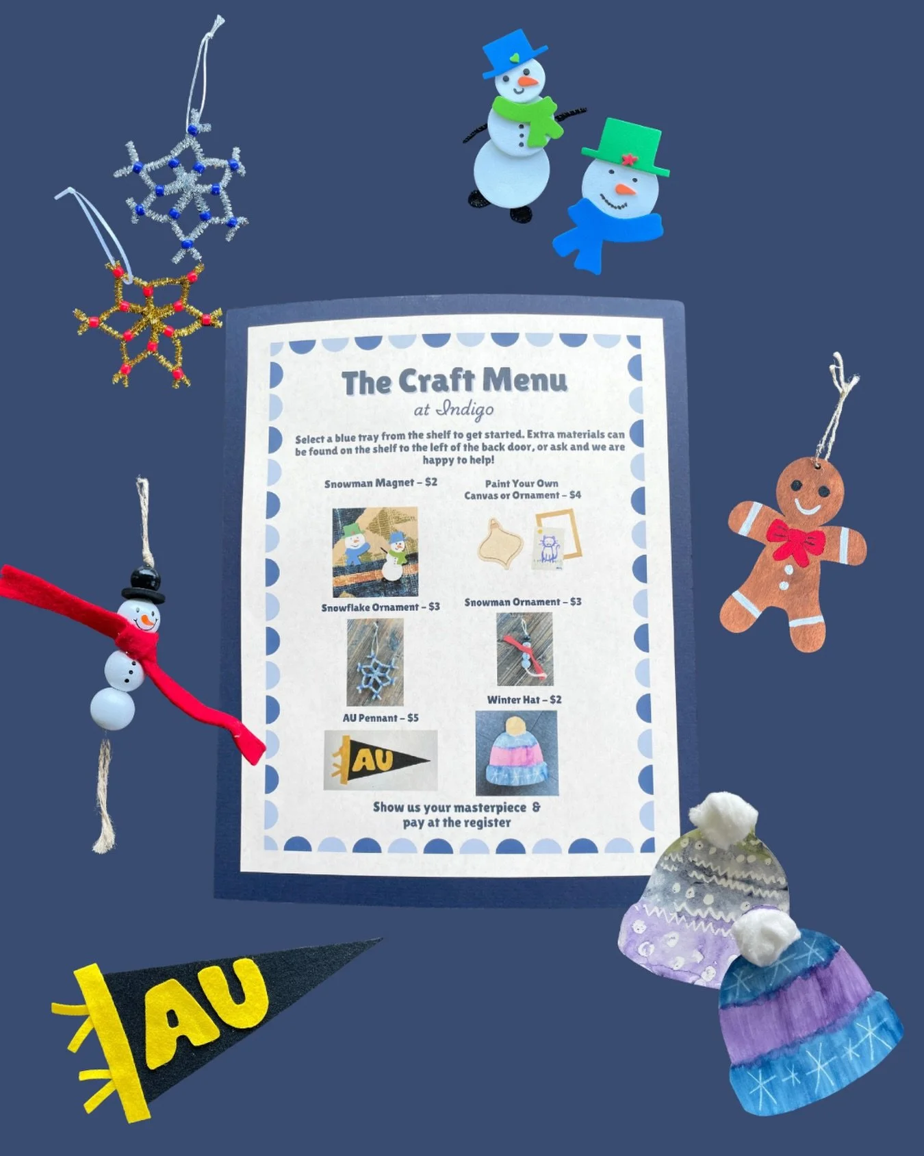 We&rsquo;ve got our winter crafts ready! Stop by any day we&rsquo;re open to get creative! ❄️☃️