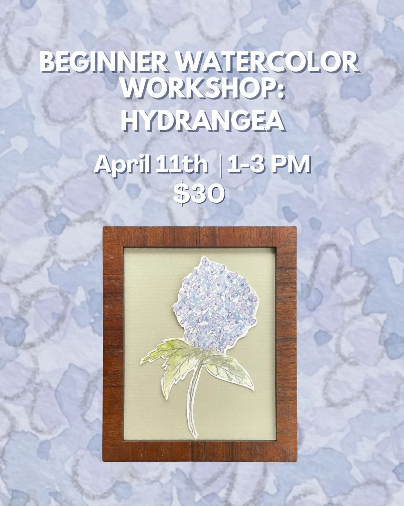 Join us as we make an 8x10 watercolor painting of a hydrangea! No previous experience needed! 

#workshop #watercolor #indigocustomframing #andersonsc #downtownanderson