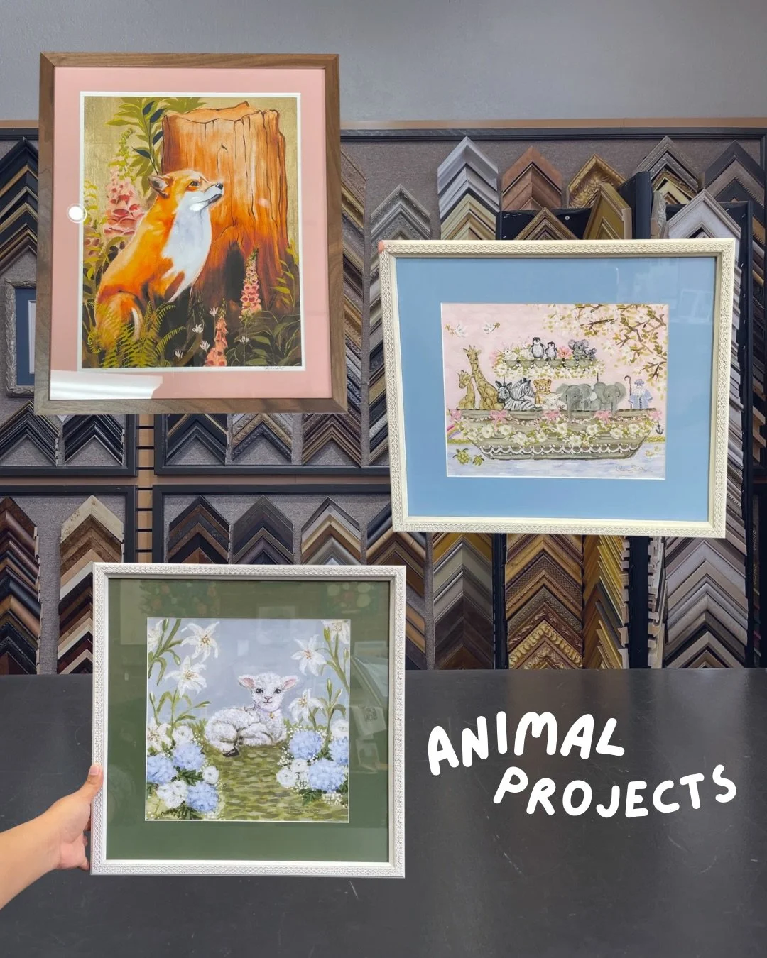 These animal pieces deserved the perfect frame!✨ 🕊️🐕🖼️🐎

#indigocustomframing #animal #framing #downtownanderson