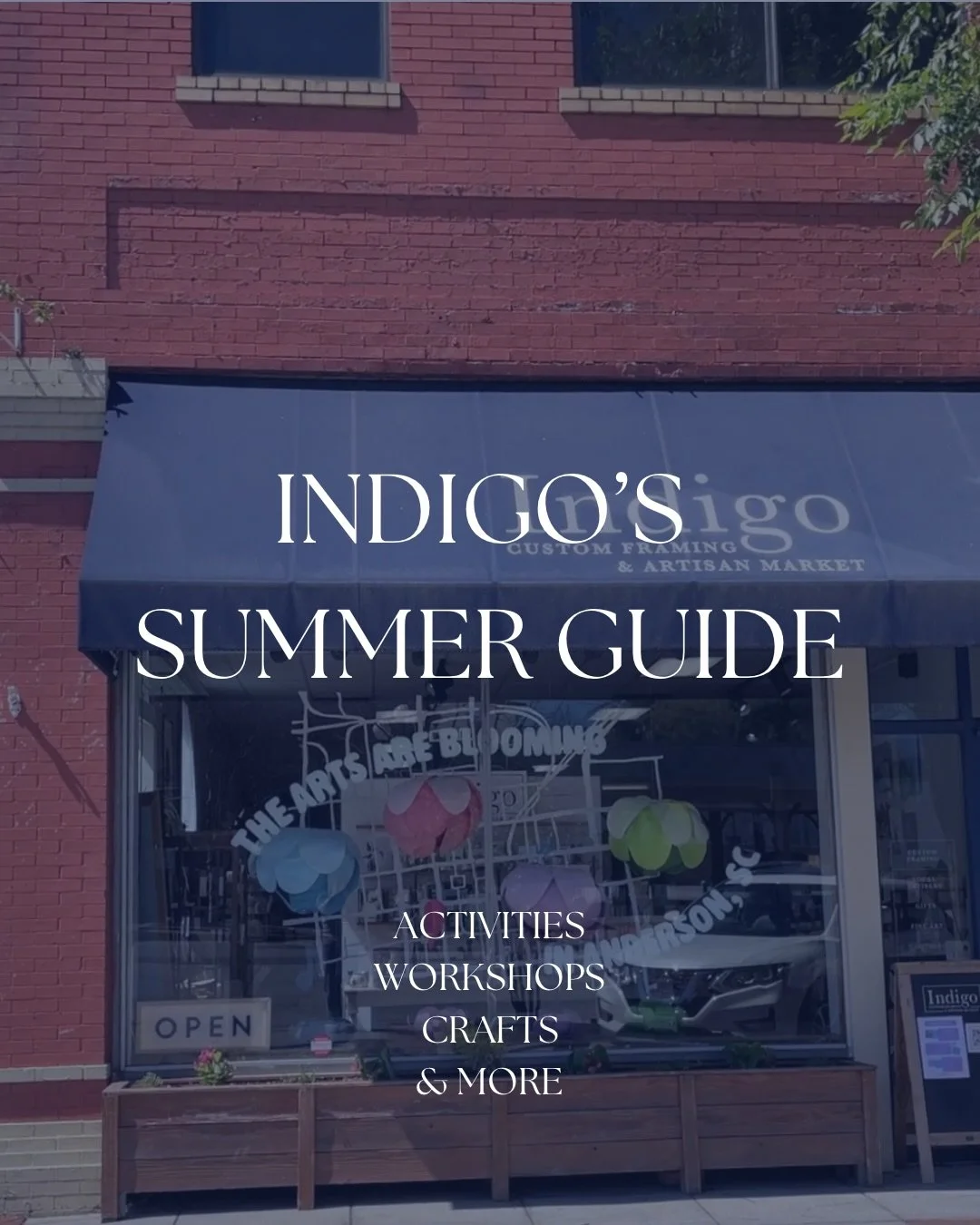The perfect summer guide: wander the store &amp; discover new favorites! ☀️🕶️✨🖼️

#indigocustomframing #summerguide #framing #downtownandersonsc