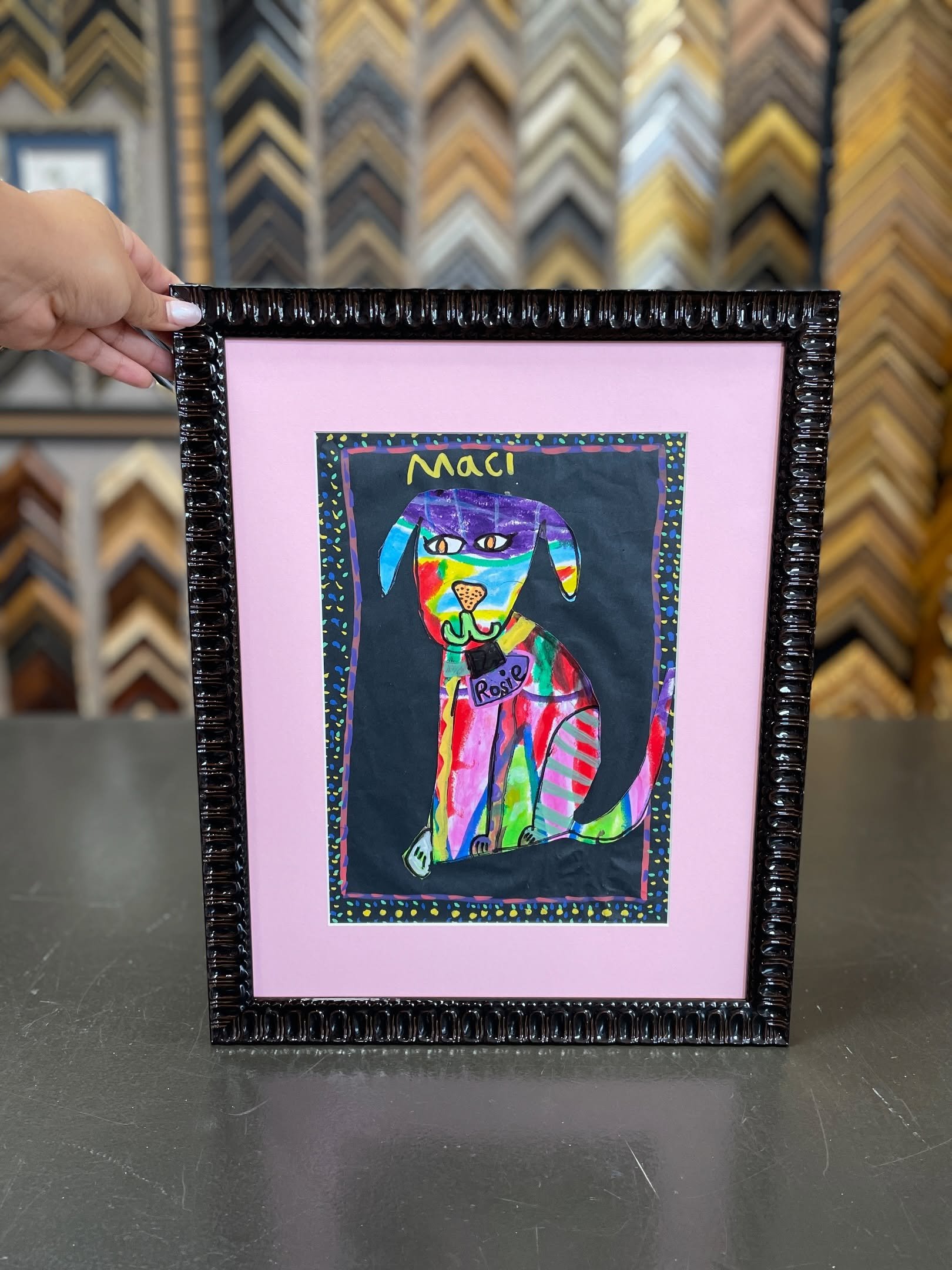 POV: your kids brought home their art class portfolio the last week of school and framed your favorites together. 🎨✨🖼️🐶🦋🍇

(Kids pick the most fun frame and mat combos!)