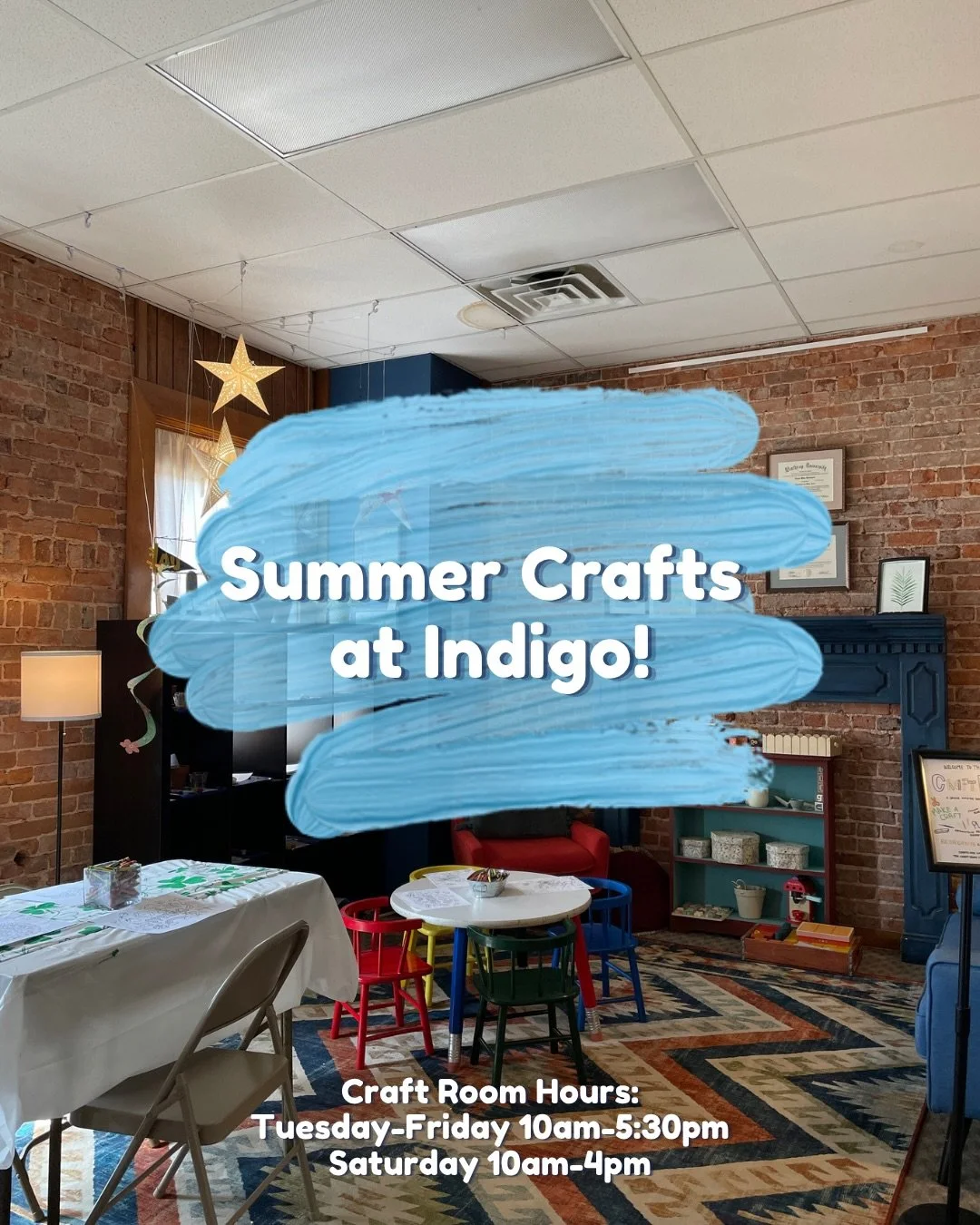 It&rsquo;s time to get creative✨🎨🖌️ Beat the summer boredom &amp; come create all summer long! There&rsquo;s something for every young artist to enjoy! 

📆 Don&rsquo;t forget to mark your calendars for our Button Flower Make &amp; Take for all age