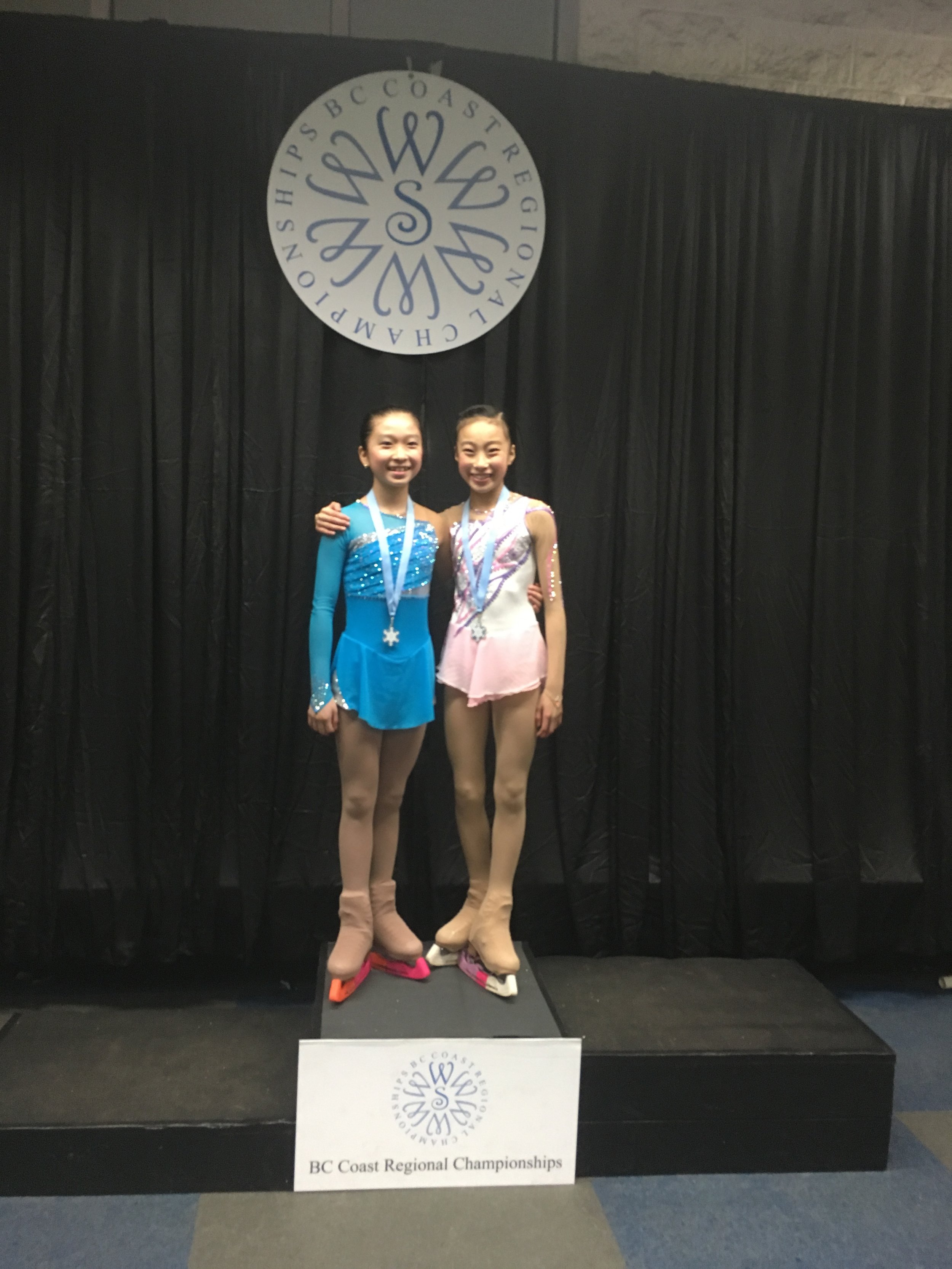  Yena &amp; Luka after their Gold and Silver free program performances 