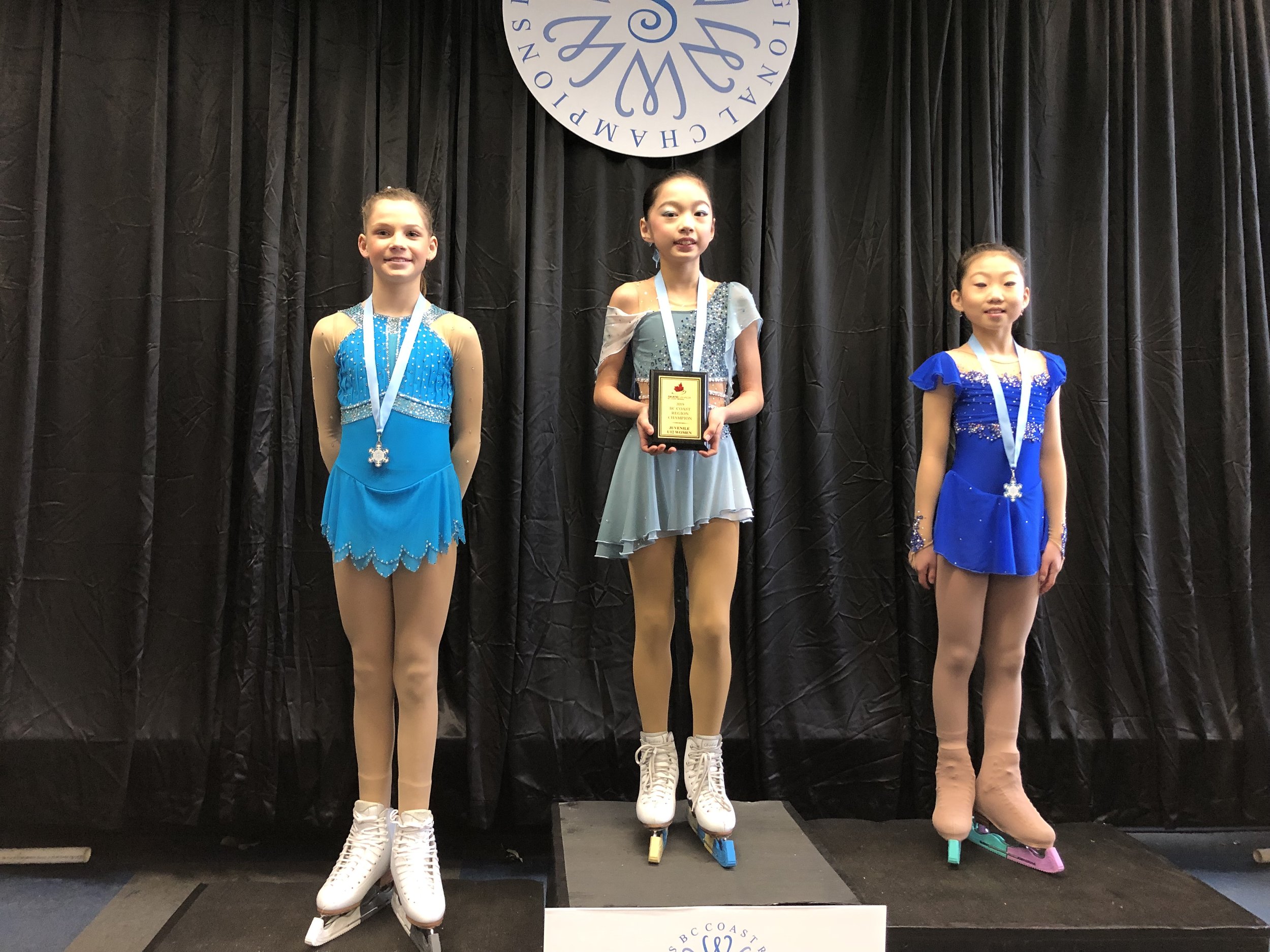  Juvenile Ladies U12 Nayali Liu - Gold Kara Yun - Silver Brookelynn Pollock - Bronze 