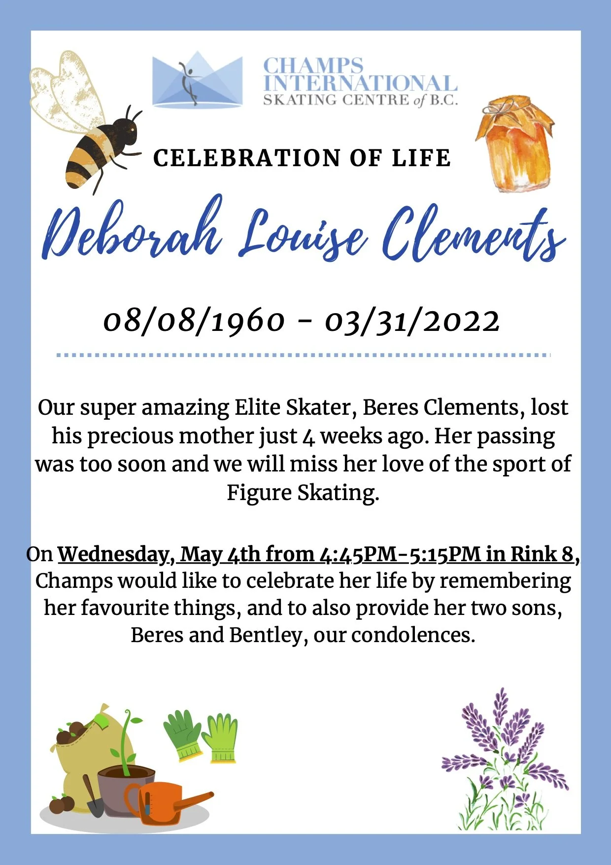 Celebration Of Life for Deborah Clements