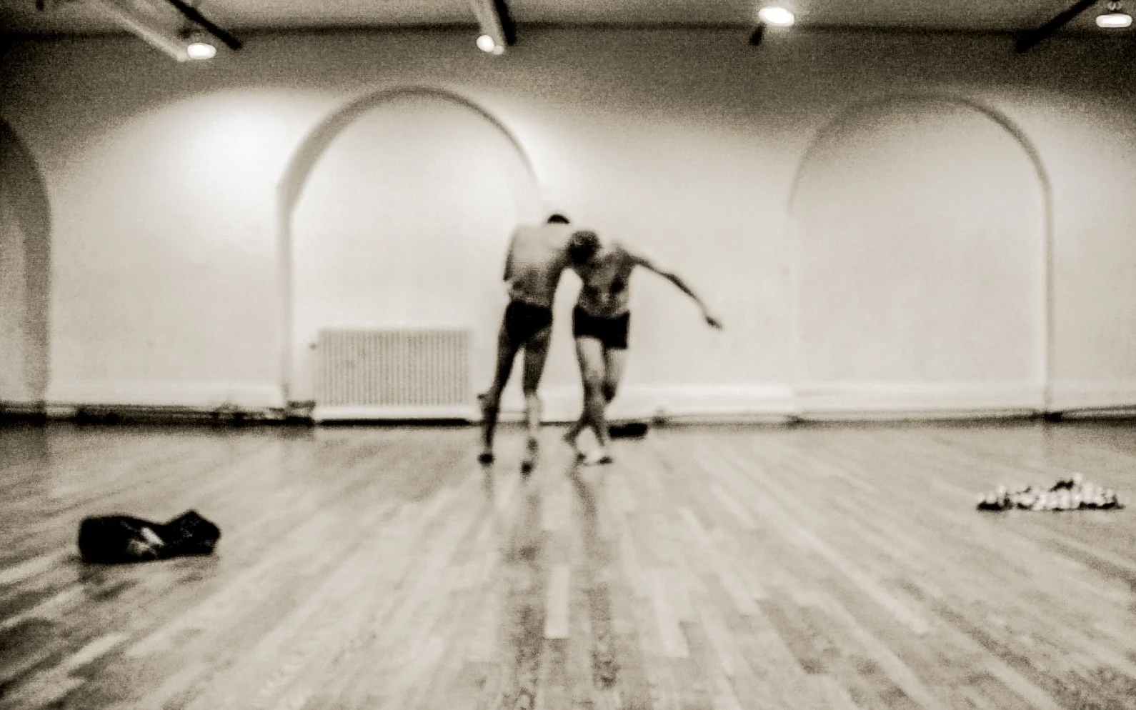 LUCIANI’S ABSOLUTE THEATER TRANCING Kevin Piñero and Guido Luciani Screenshot from rehearsal video shot by Guido Luciani