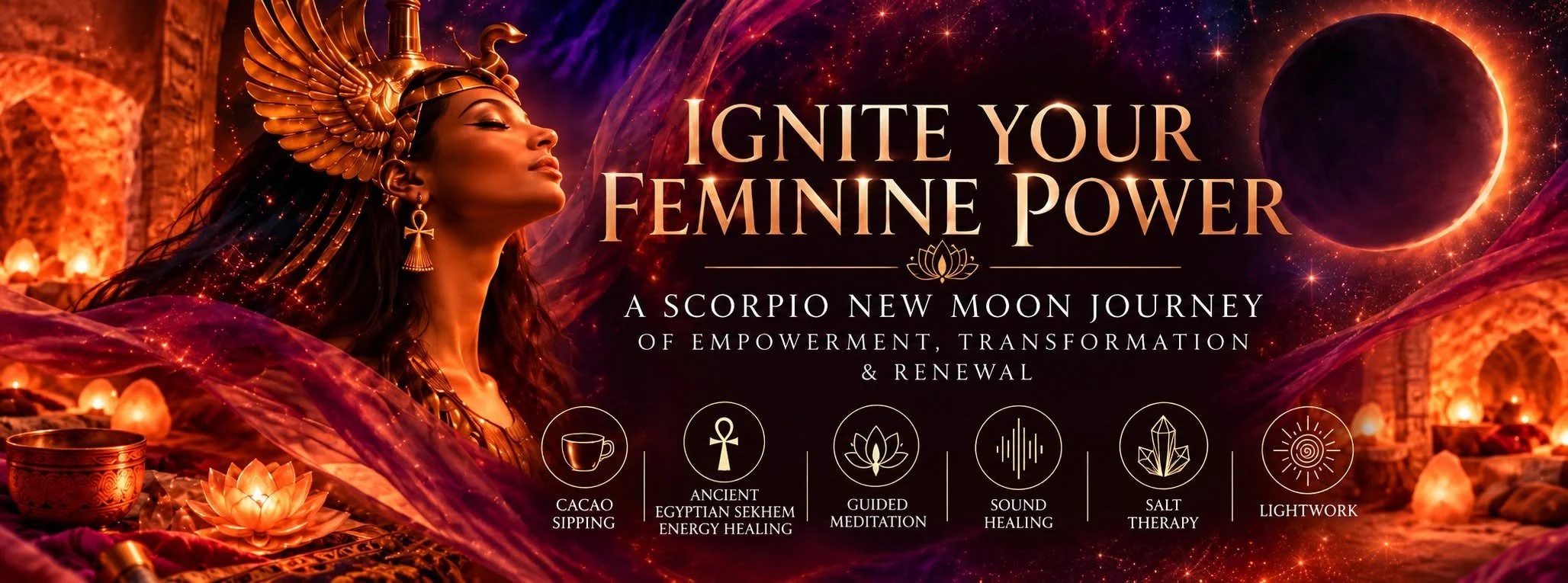 IGNITE YOUR FEMININE POWER ✨ A Scorpio New Moon Journey of Empowerment, Transformation and Renewal A Women’s Empowerment Event